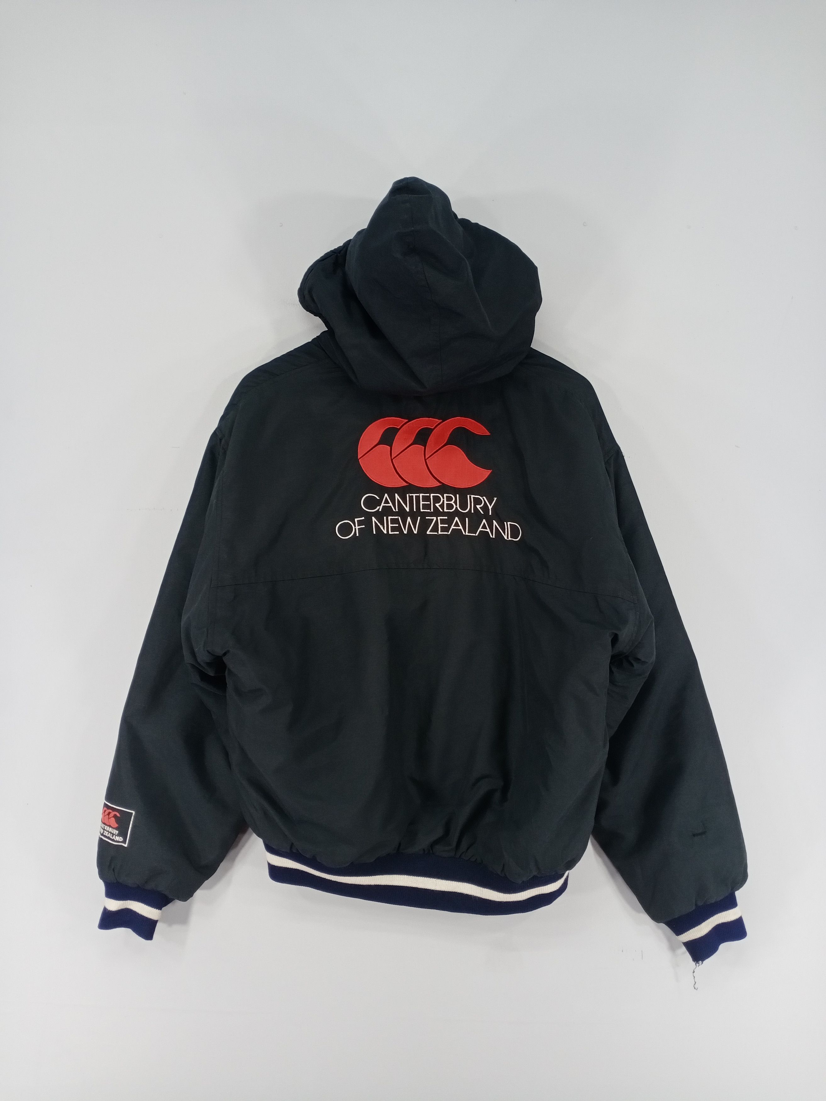 Canterbury of New Zealand 💥RARE💥Vintage 90s Canterbury Rugby Bomber Hooded Jacket Size US L / EU 52-54 / 3 - 13 Thumbnail