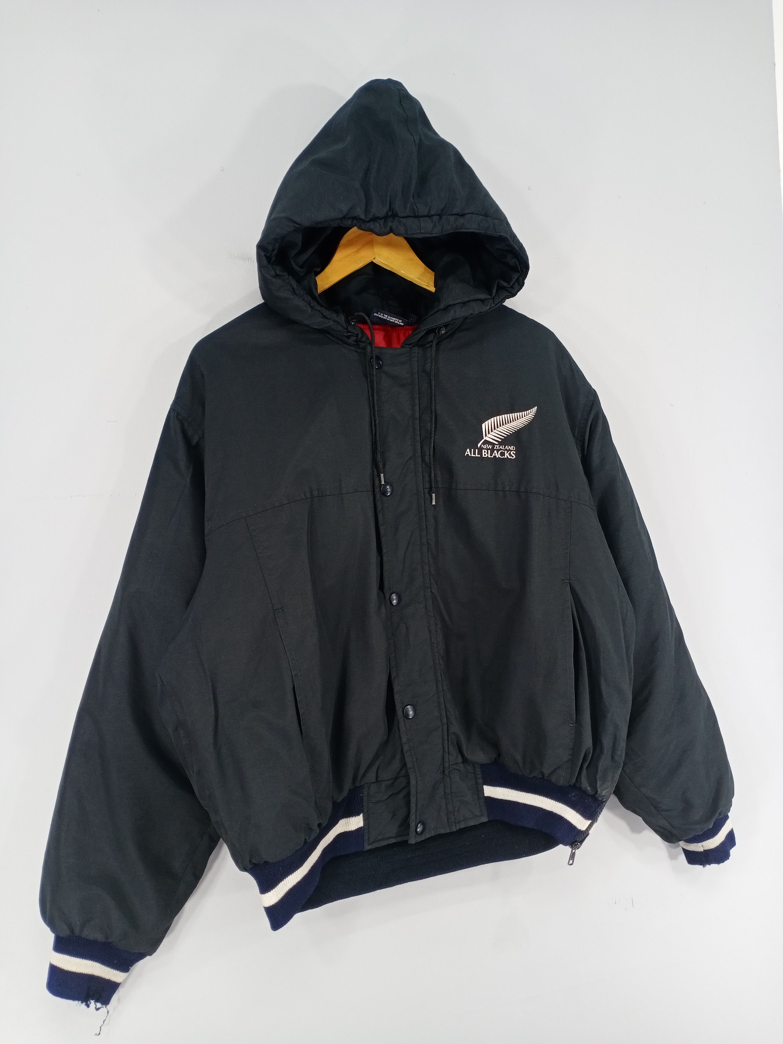 Canterbury of New Zealand 💥RARE💥Vintage 90s Canterbury Rugby Bomber Hooded Jacket Size US L / EU 52-54 / 3 - 2 Thumbnail
