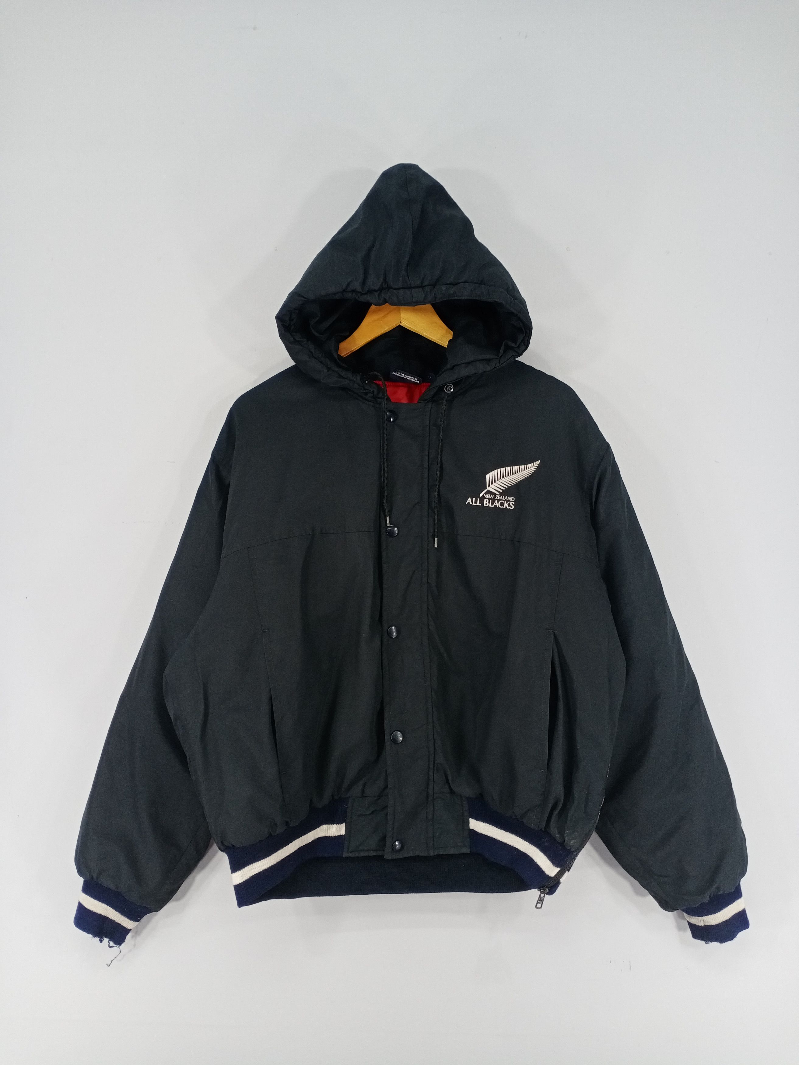 image of Canterbury Of New Zealand x New Zealand Outback vintage 90's Canterbury Rugby Bomber Hooded Jacket 
