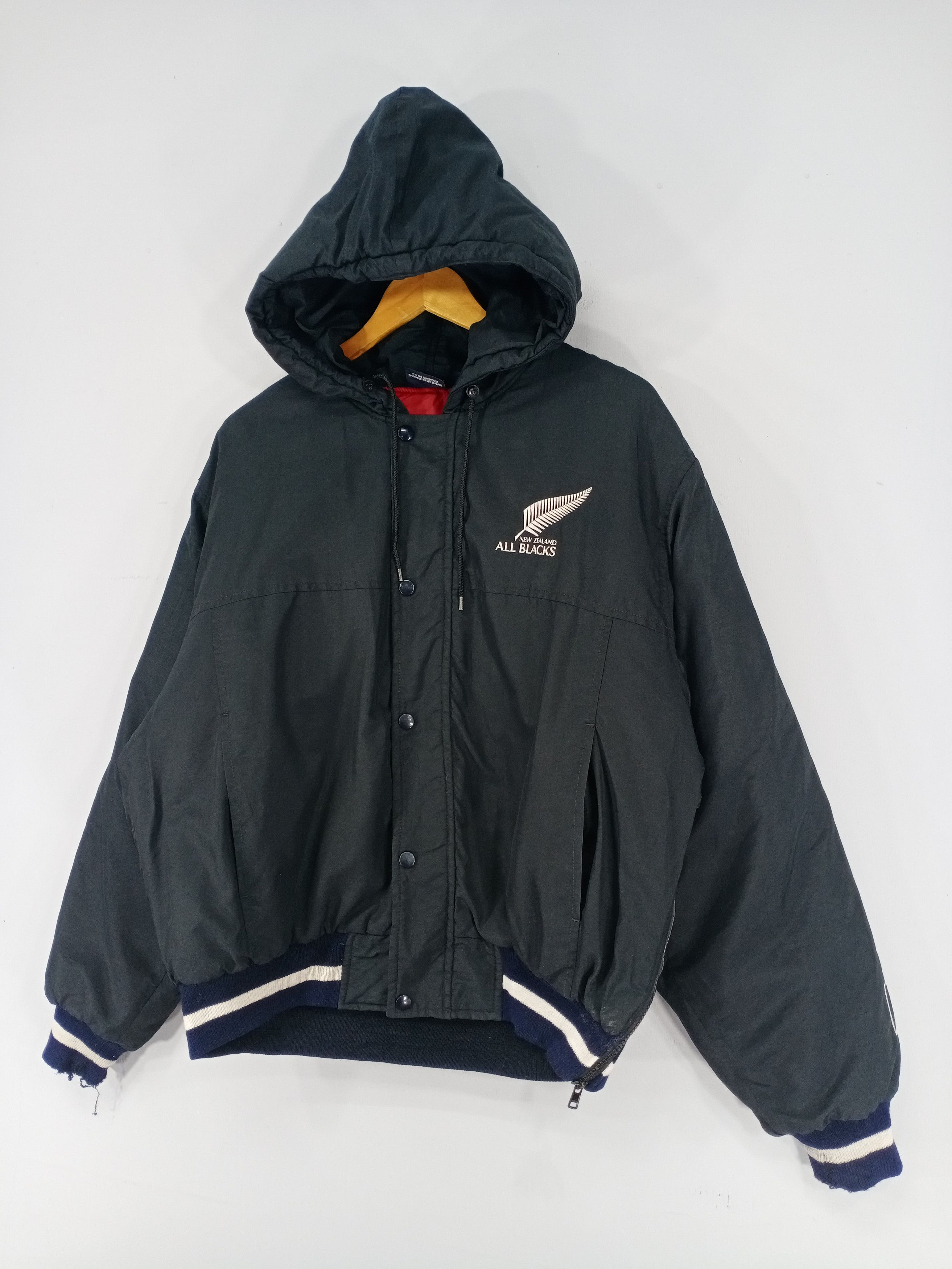 Canterbury of New Zealand 💥RARE💥Vintage 90s Canterbury Rugby Bomber Hooded Jacket Size US L / EU 52-54 / 3 - 3 Thumbnail