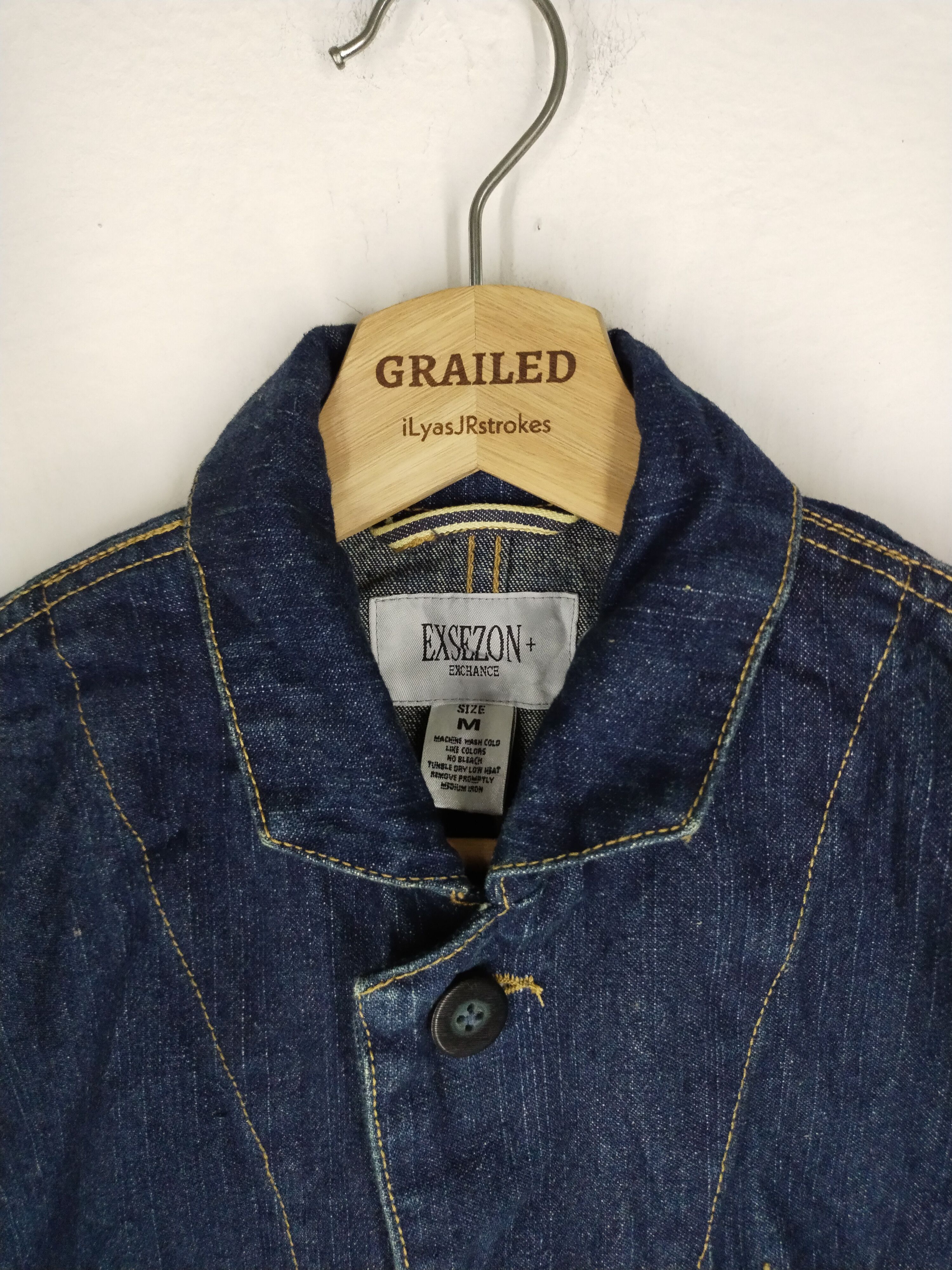 If Six Was Nine × Vintage 🔥 Exsezon Exchange Denim Jacket Size US M / EU 48-50 / 2 - 12 Thumbnail