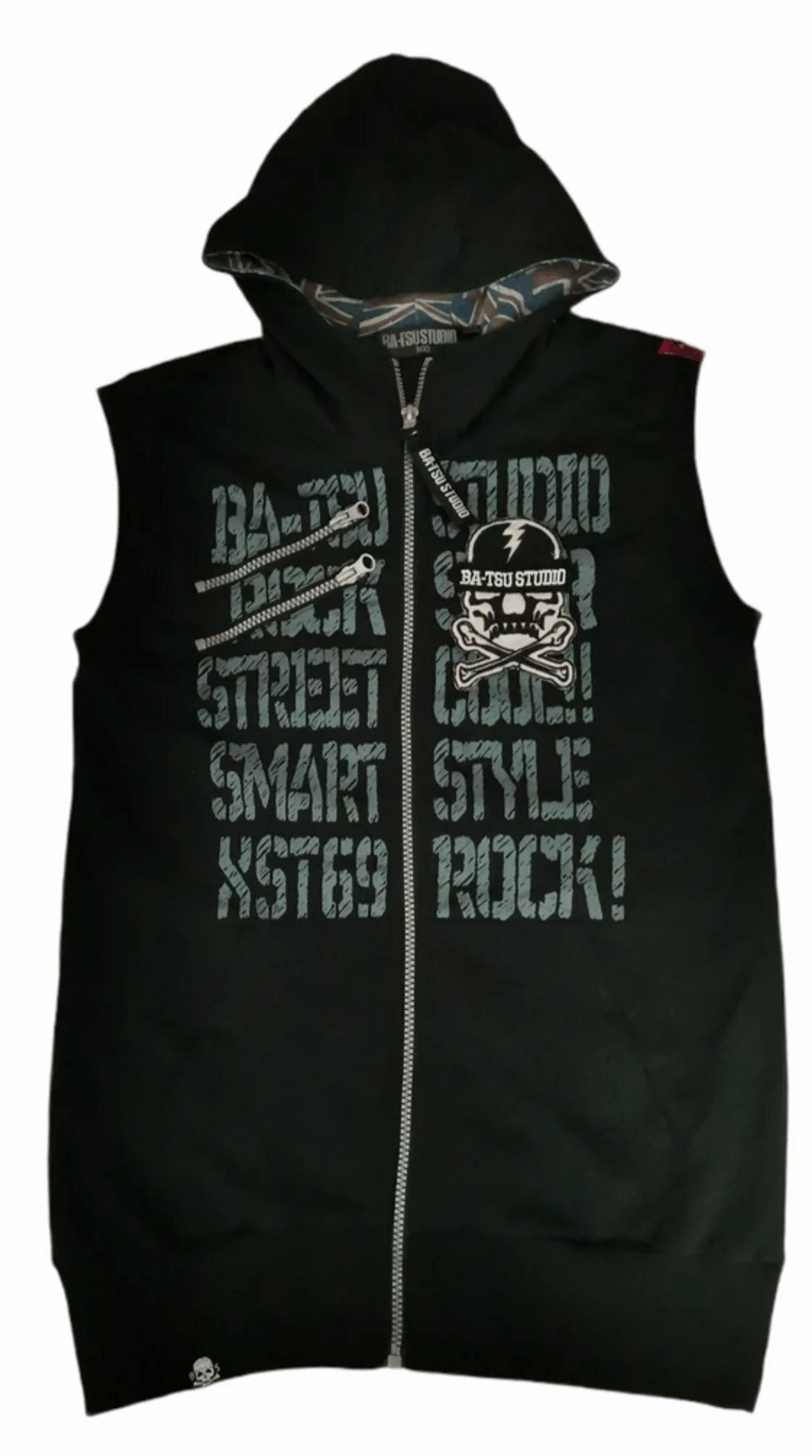Japanese Brand Vintage Ba-tsu Studio Sleeveless Hoodie Skull Punk Size US S / EU 44-46 / 1 - 3 Thumbnail