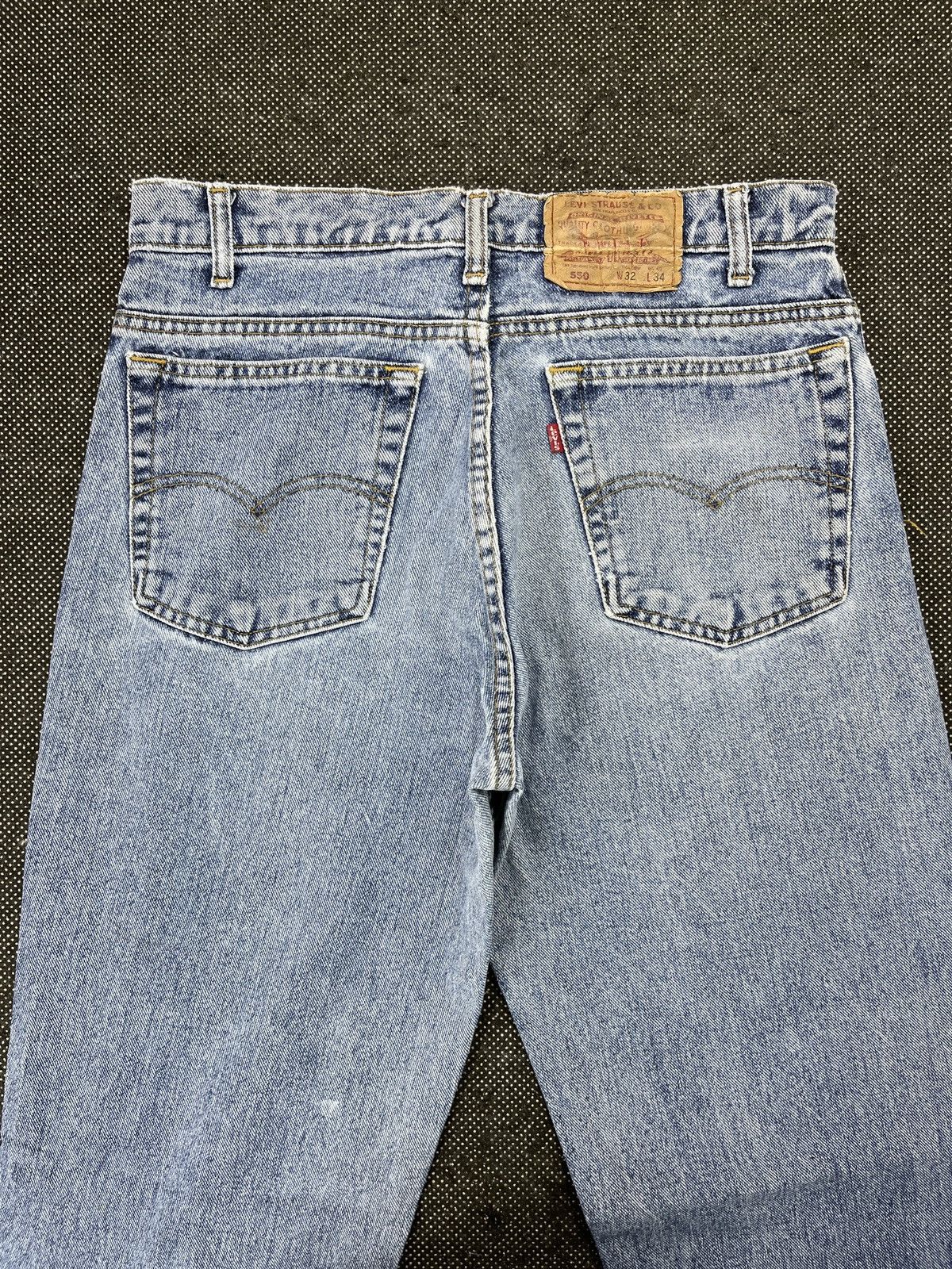 Levi's 90s Vintage Levis 550 Stone Wash Jeans - J466 Size US 32 / EU 48 - 4 Thumbnail