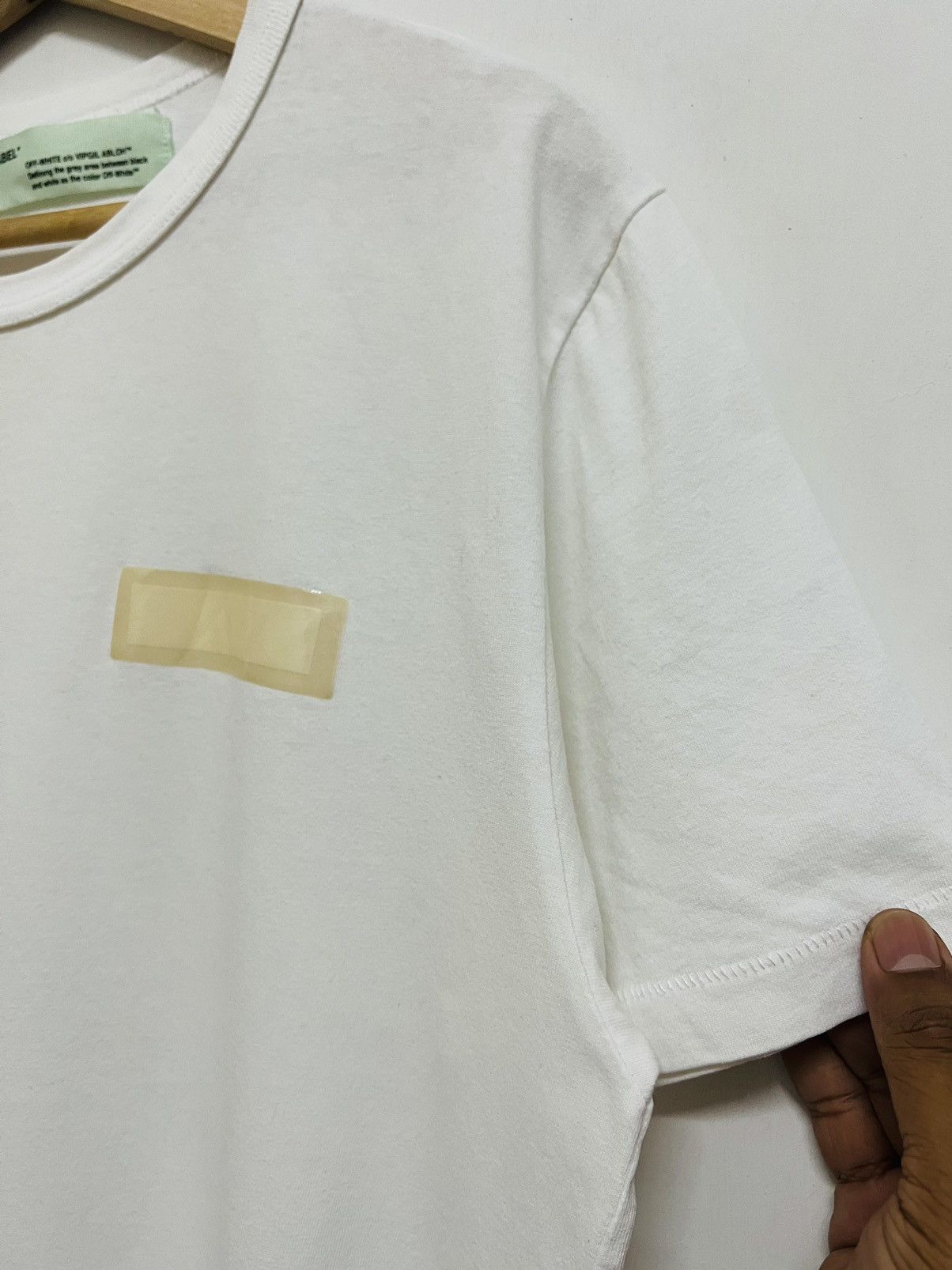 Off-White Off-White Tape Mens Cotton Tee Size US L / EU 52-54 / 3 - 2 Thumbnail