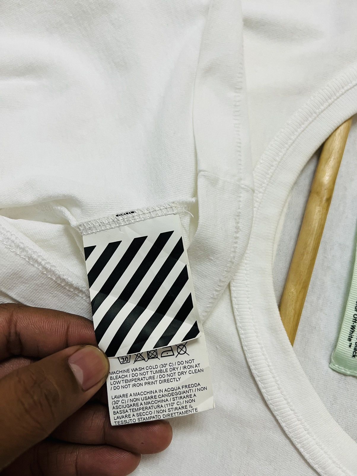 Off-White Off-White Tape Mens Cotton Tee Size US L / EU 52-54 / 3 - 6 Thumbnail