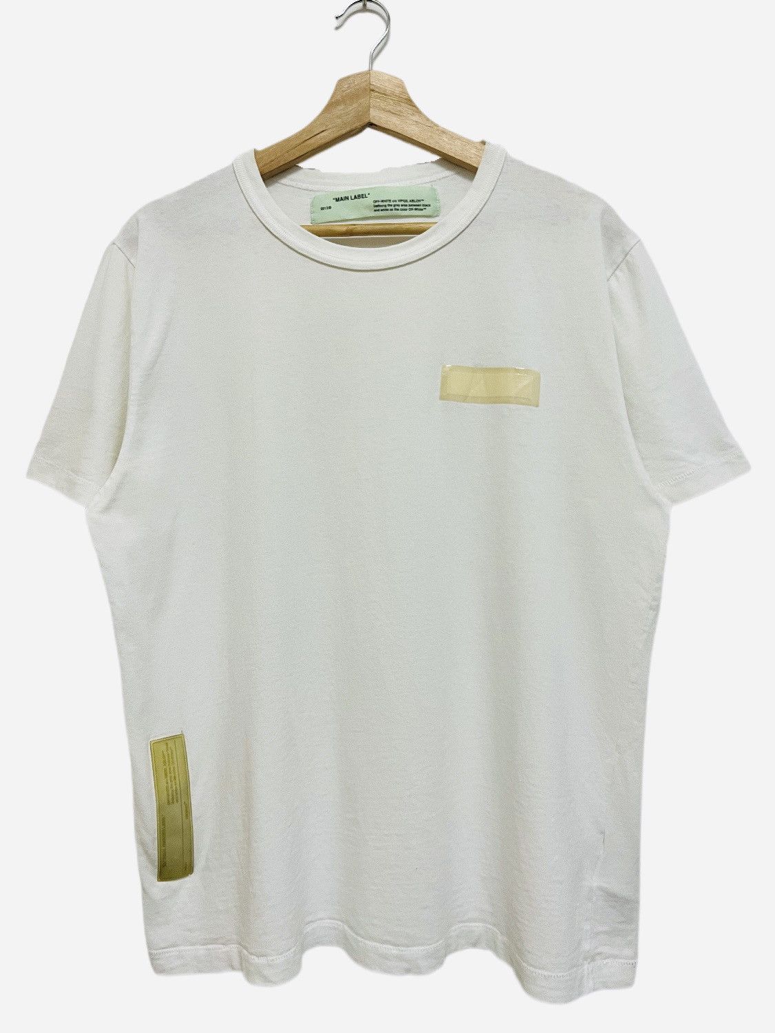 Off-White Off-White Tape Mens Cotton Tee Size US L / EU 52-54 / 3 - 1 Thumbnail