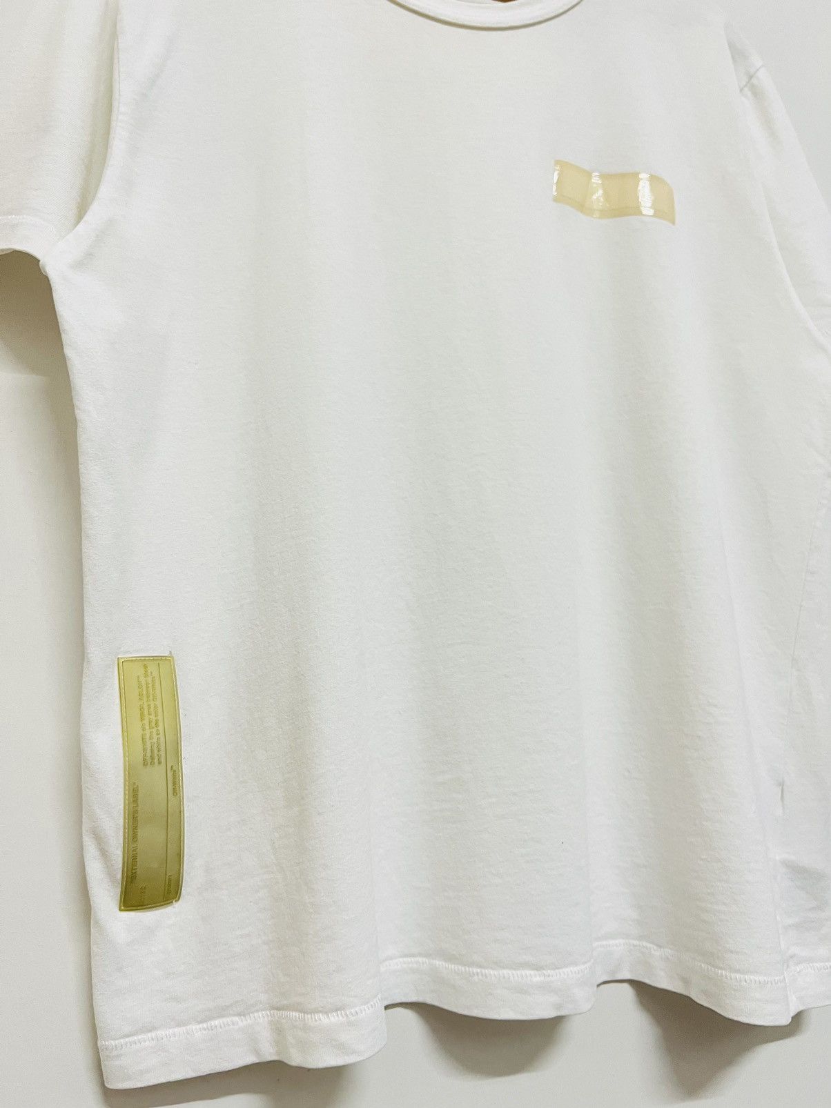 Off-White Off-White Tape Mens Cotton Tee Size US L / EU 52-54 / 3 - 3 Thumbnail