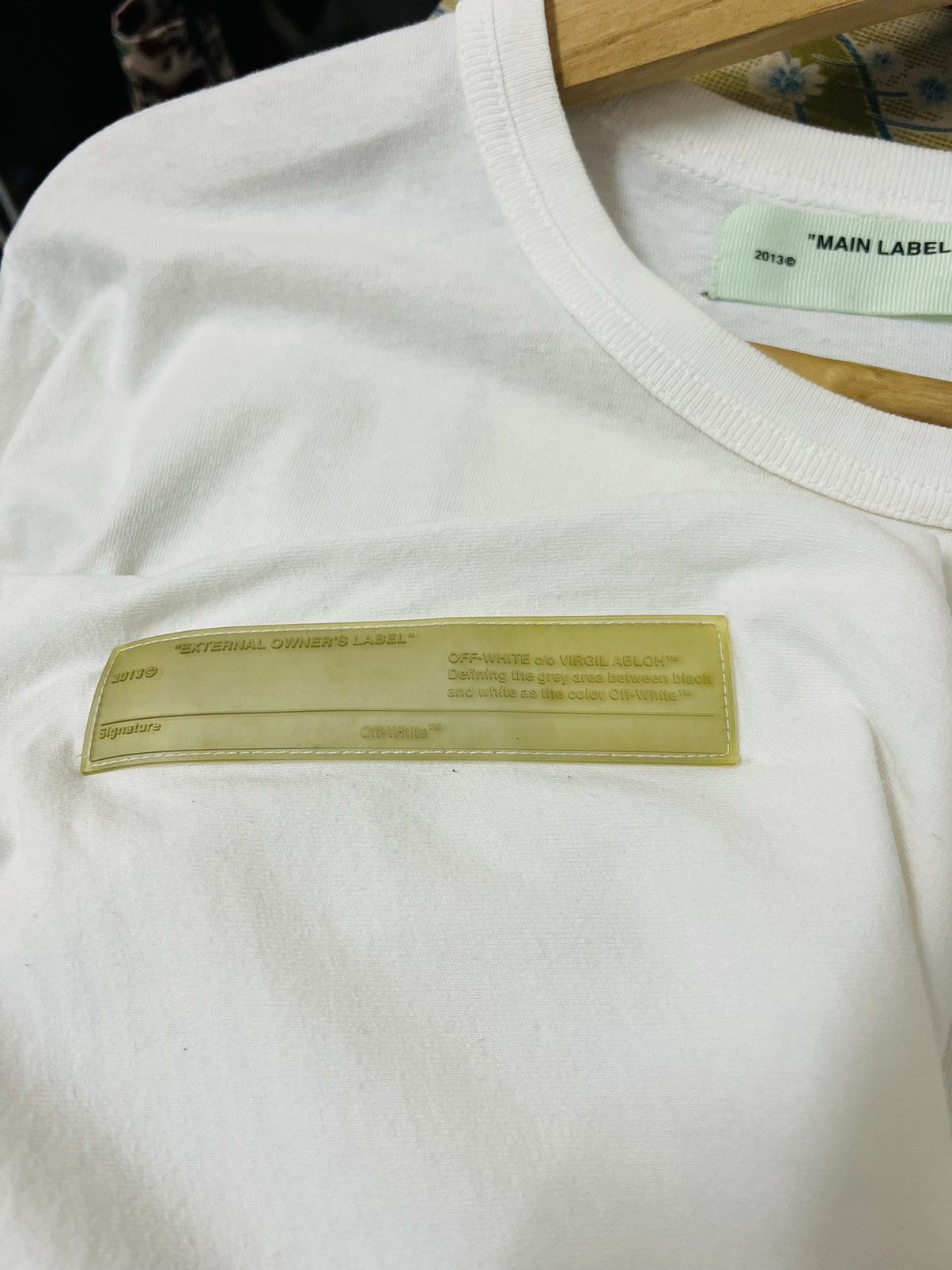 Off-White Off-White Tape Mens Cotton Tee Size US L / EU 52-54 / 3 - 5 Thumbnail