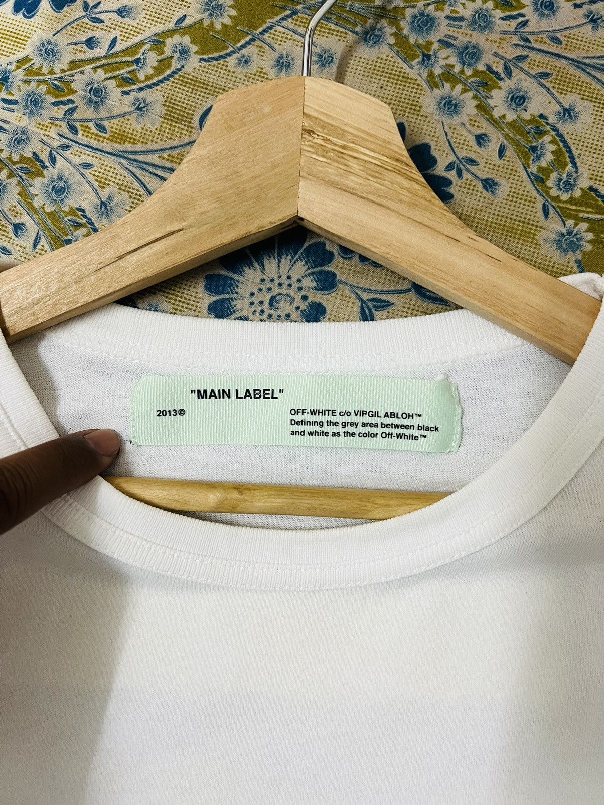 Off-White Off-White Tape Mens Cotton Tee Size US L / EU 52-54 / 3 - 4 Thumbnail