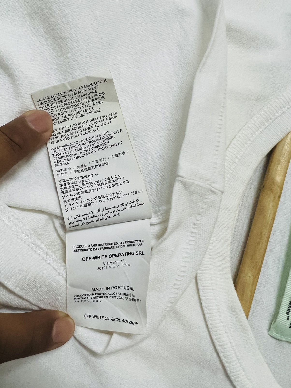 Off-White Off-White Tape Mens Cotton Tee Size US L / EU 52-54 / 3 - 8 Thumbnail