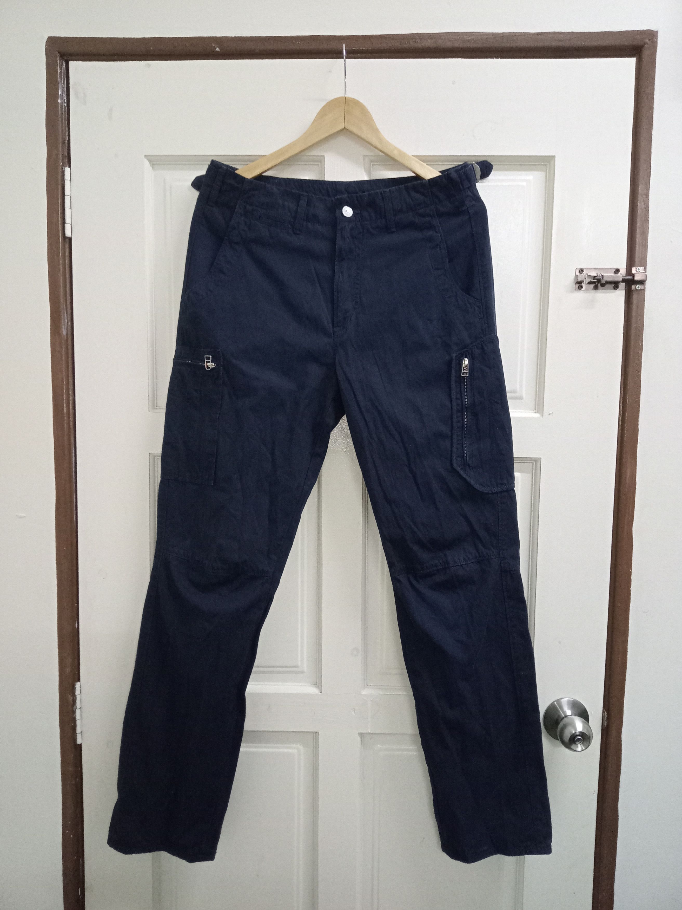 image of Alfred Dunhill Dunhill London Tactical Cargo Pants in Navy Blue, Men's (Size 31)