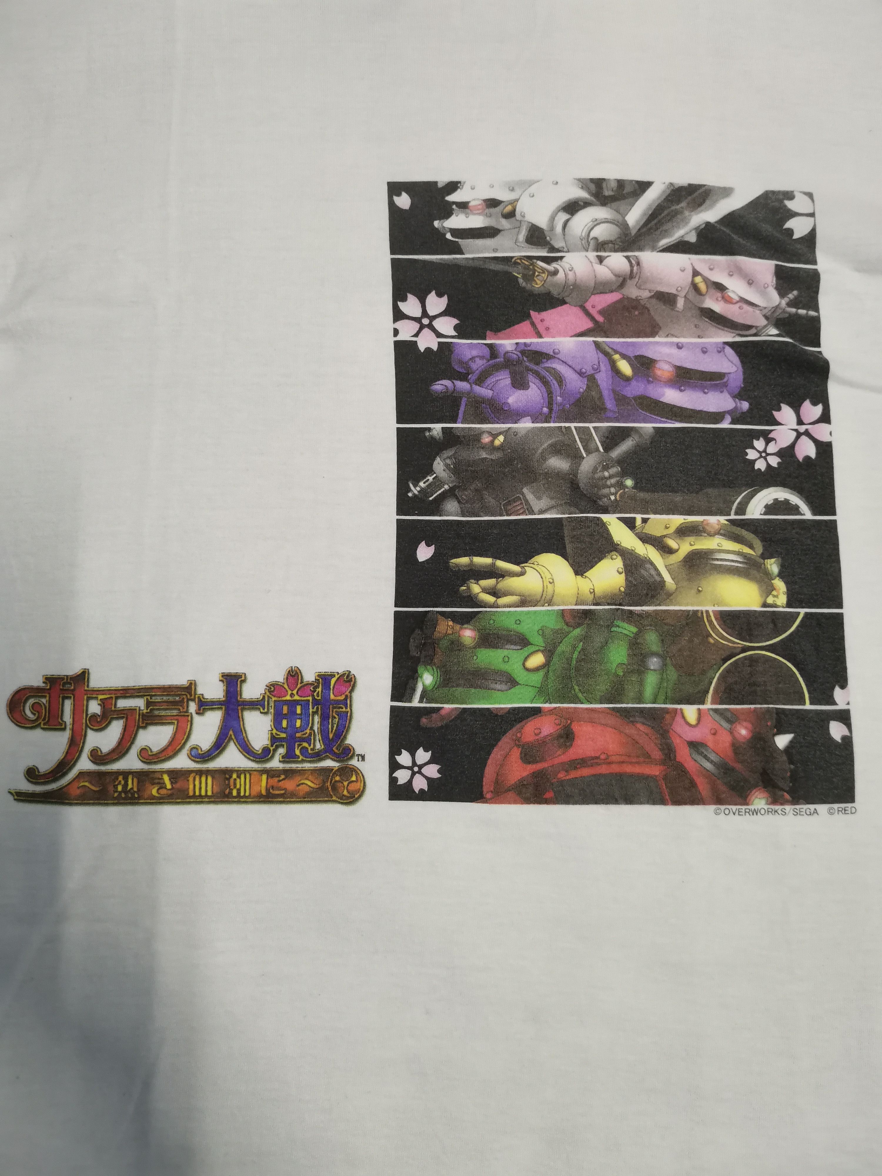 image of Exclusive Game x Vintage Sakura War Japan Game Tee Sega Anime Eva in White, Men's (Size Medium)