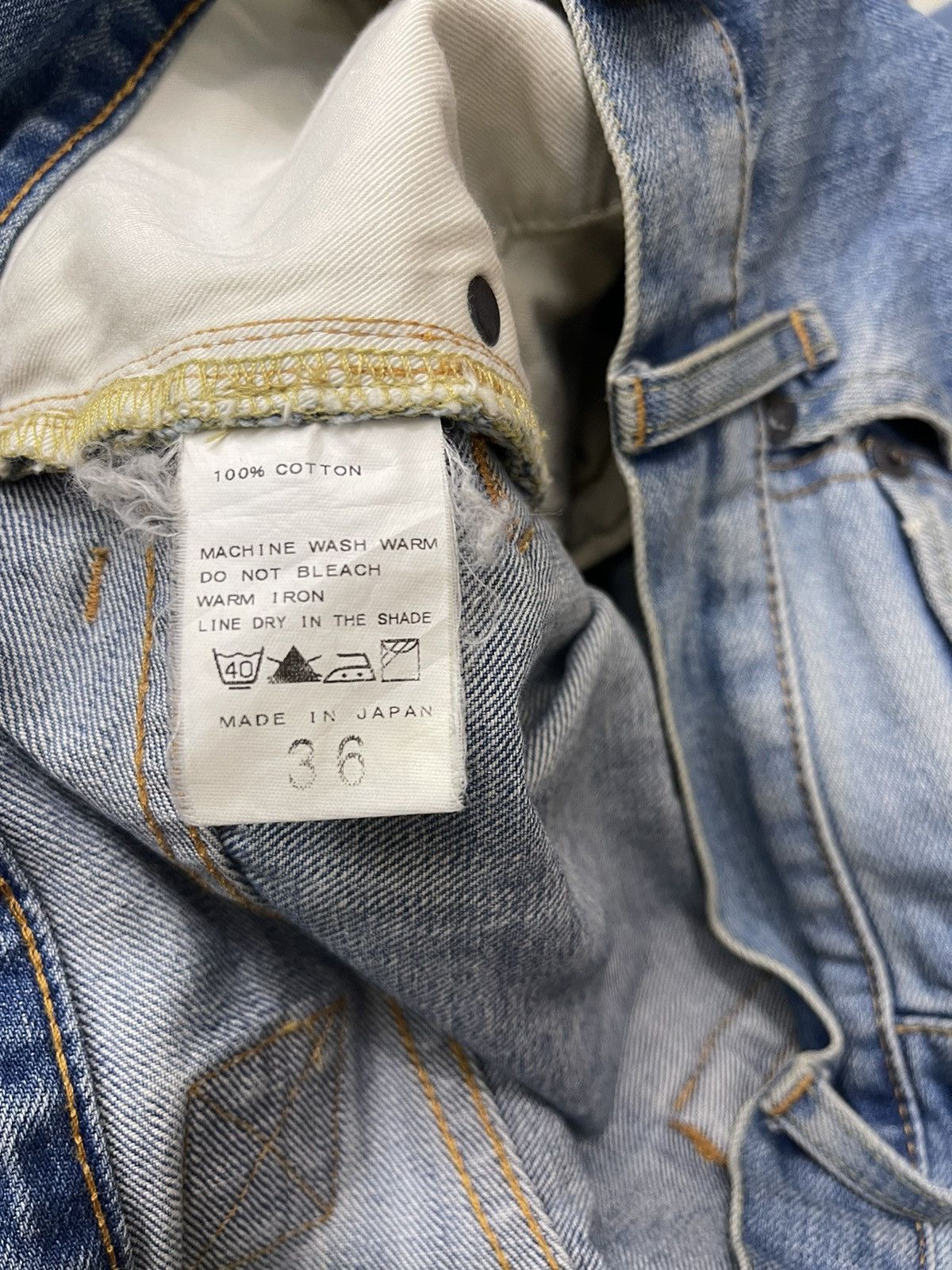 Japanese Brand Buckle Back Distressed Ripped Jeans Size US 30 / EU 46 - 9 Thumbnail