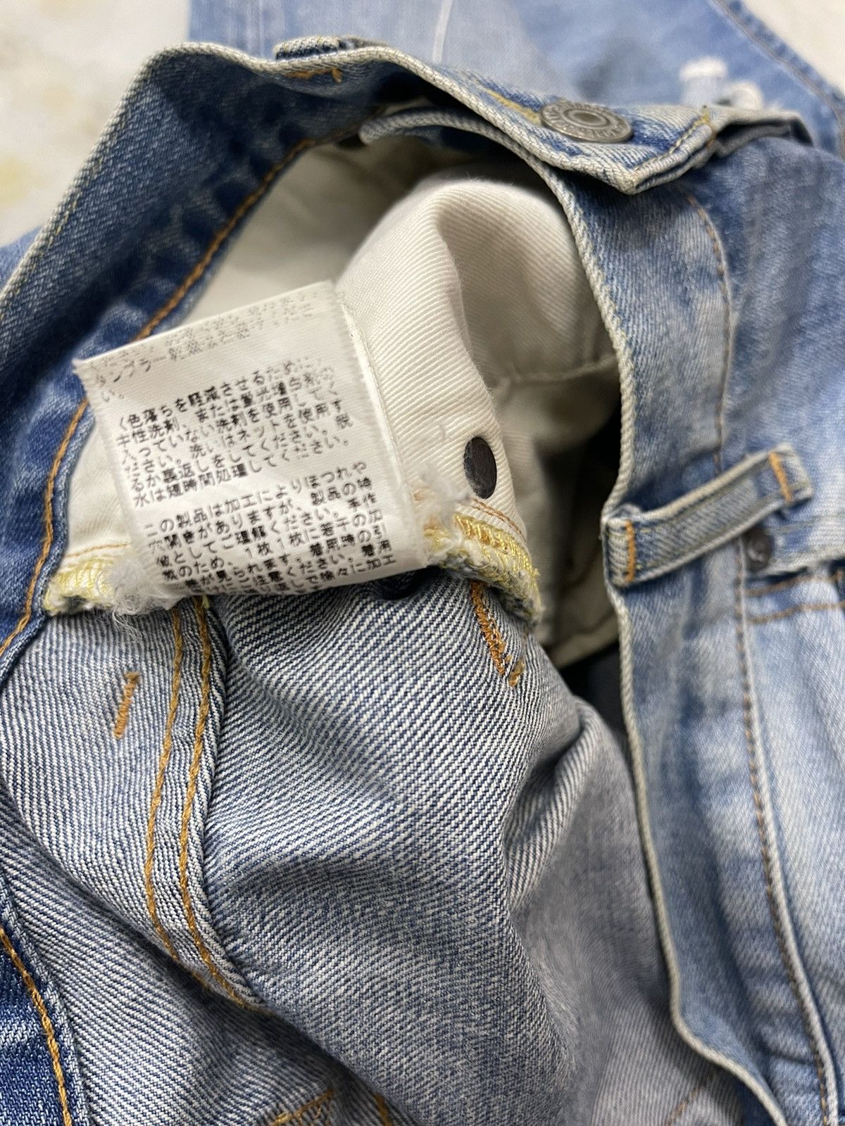 Japanese Brand Buckle Back Distressed Ripped Jeans Size US 30 / EU 46 - 11 Thumbnail