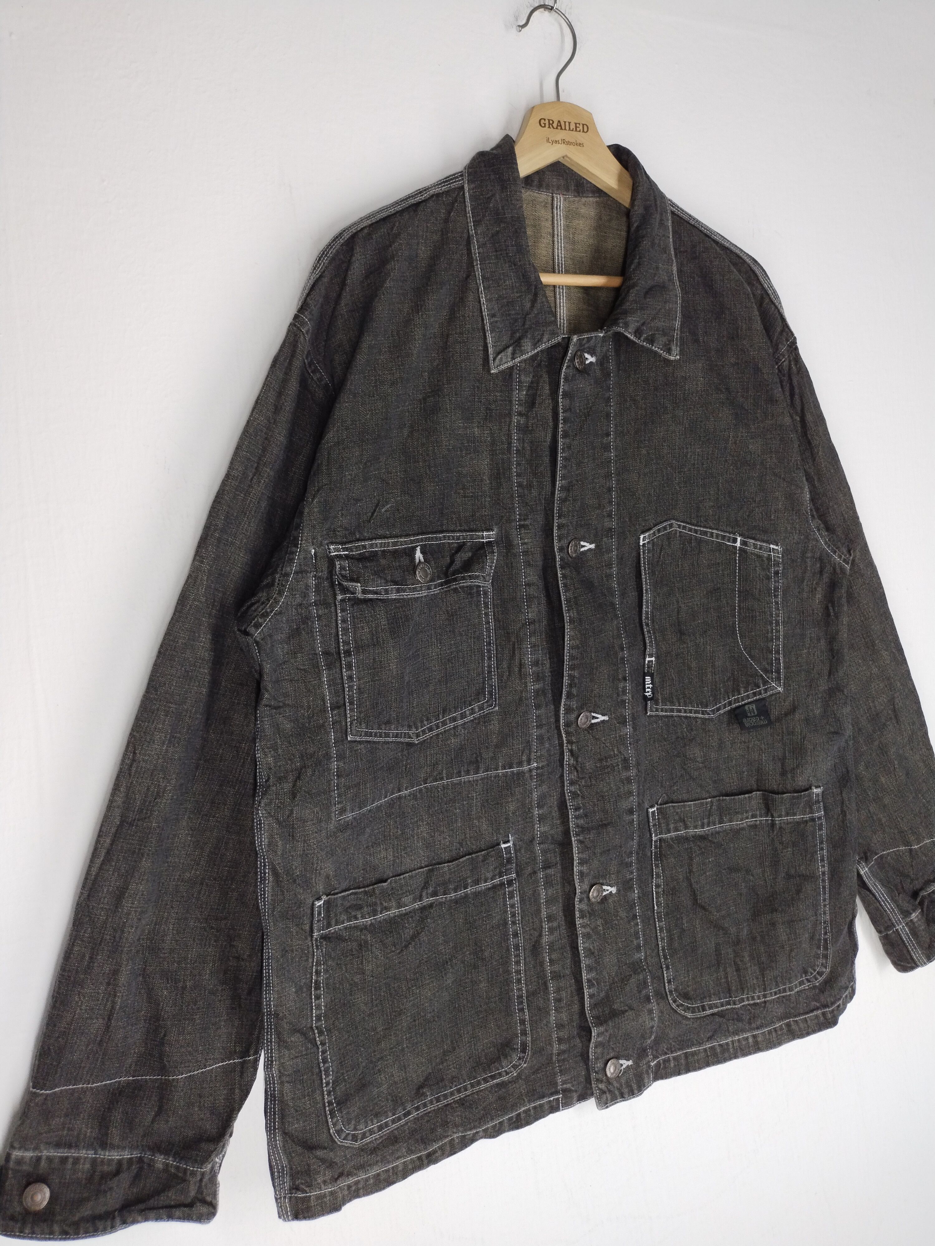 If Six Was Nine × Japanese Brand 🔥 Metropia Denim Jacket Size US L / EU 52-54 / 3 - 4 Thumbnail
