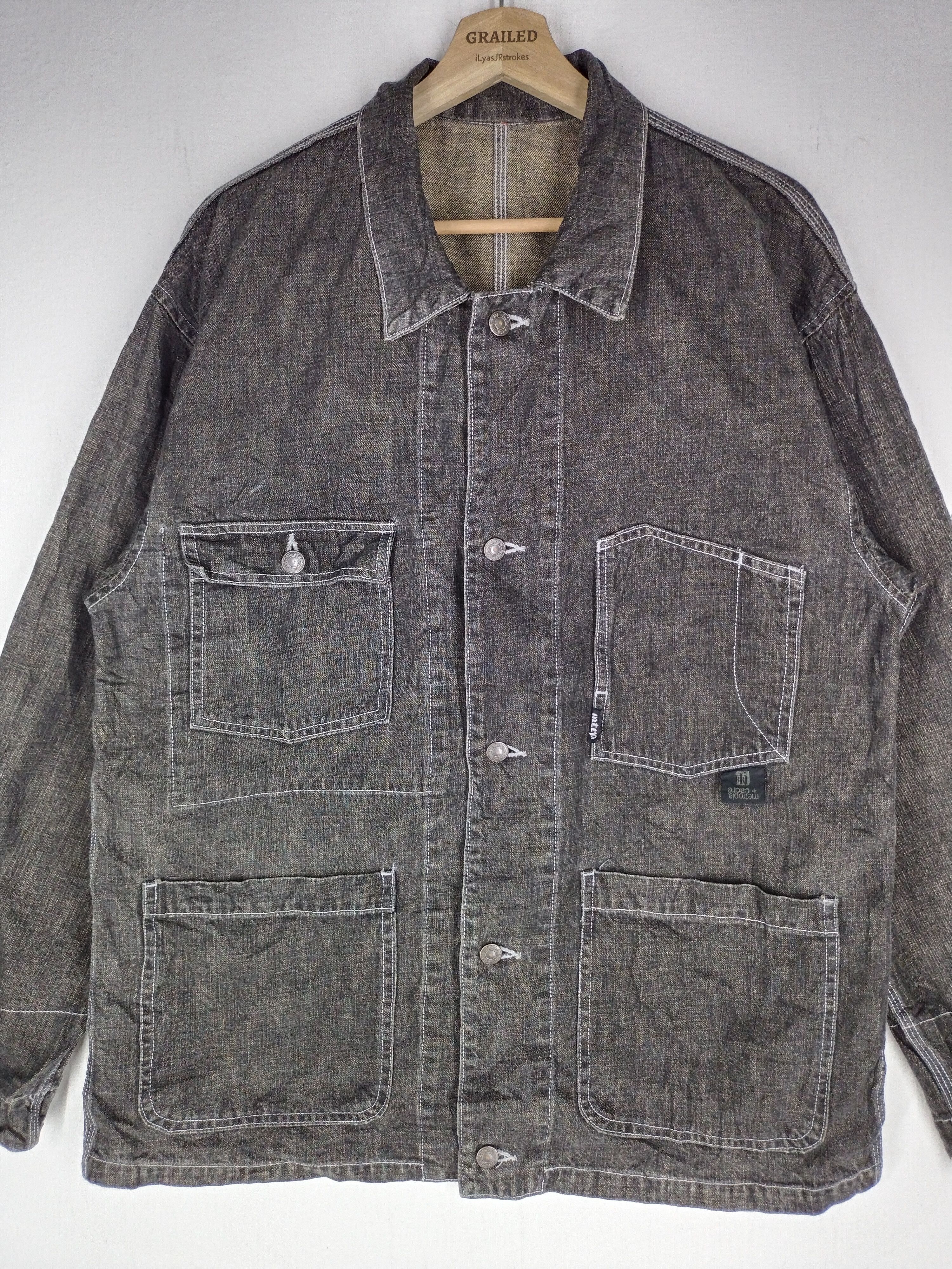 If Six Was Nine × Japanese Brand 🔥 Metropia Denim Jacket Size US L / EU 52-54 / 3 - 2 Thumbnail