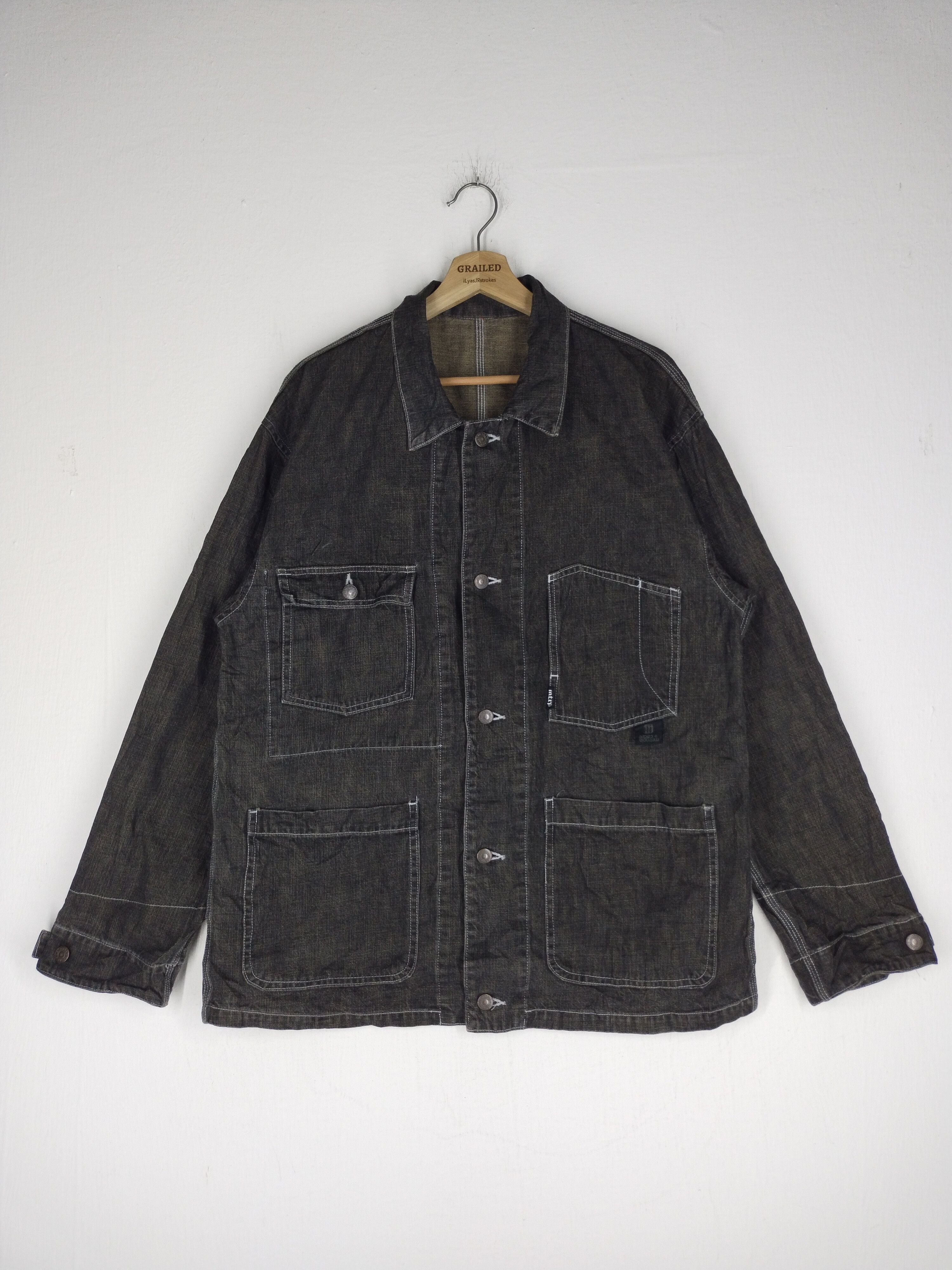 If Six Was Nine × Japanese Brand 🔥 Metropia Denim Jacket Size US L / EU 52-54 / 3 - 5 Thumbnail