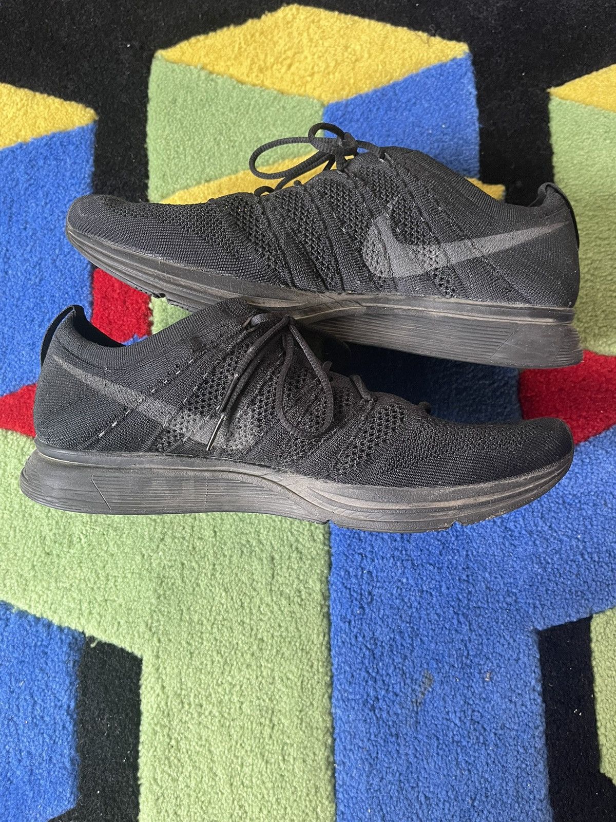 Nike NIKE FLYKNIT TRAINER - TRIPLE BLACK Size US 10.5 / EU 43-44 - 2 Thumbnail
