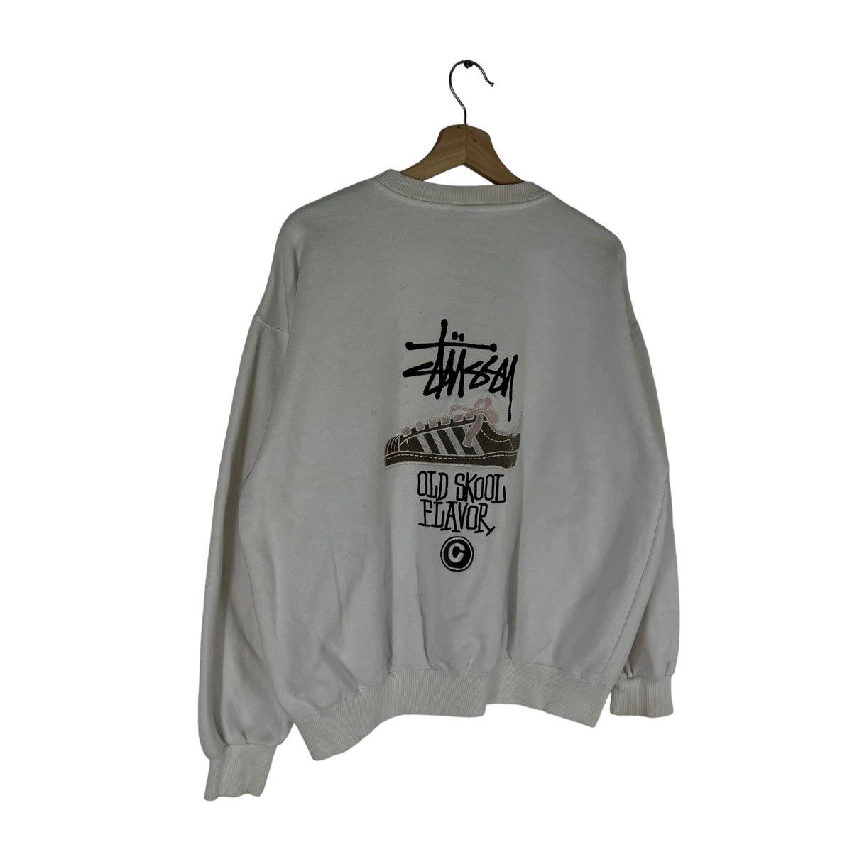 VINTAGE STUSSY SWEATSHIRT CREWNECK BIG LOGO STREETWEAR STYLE