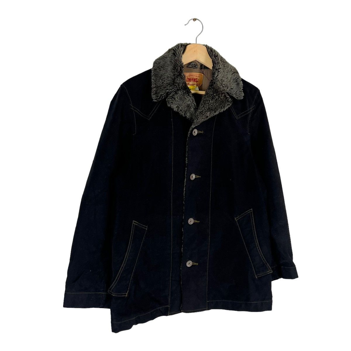Levi's VINTAGE LEVI’S MINK FUR COLLAR CHORE JACKET Size US M / EU 48-50 / 2 - 3 Thumbnail