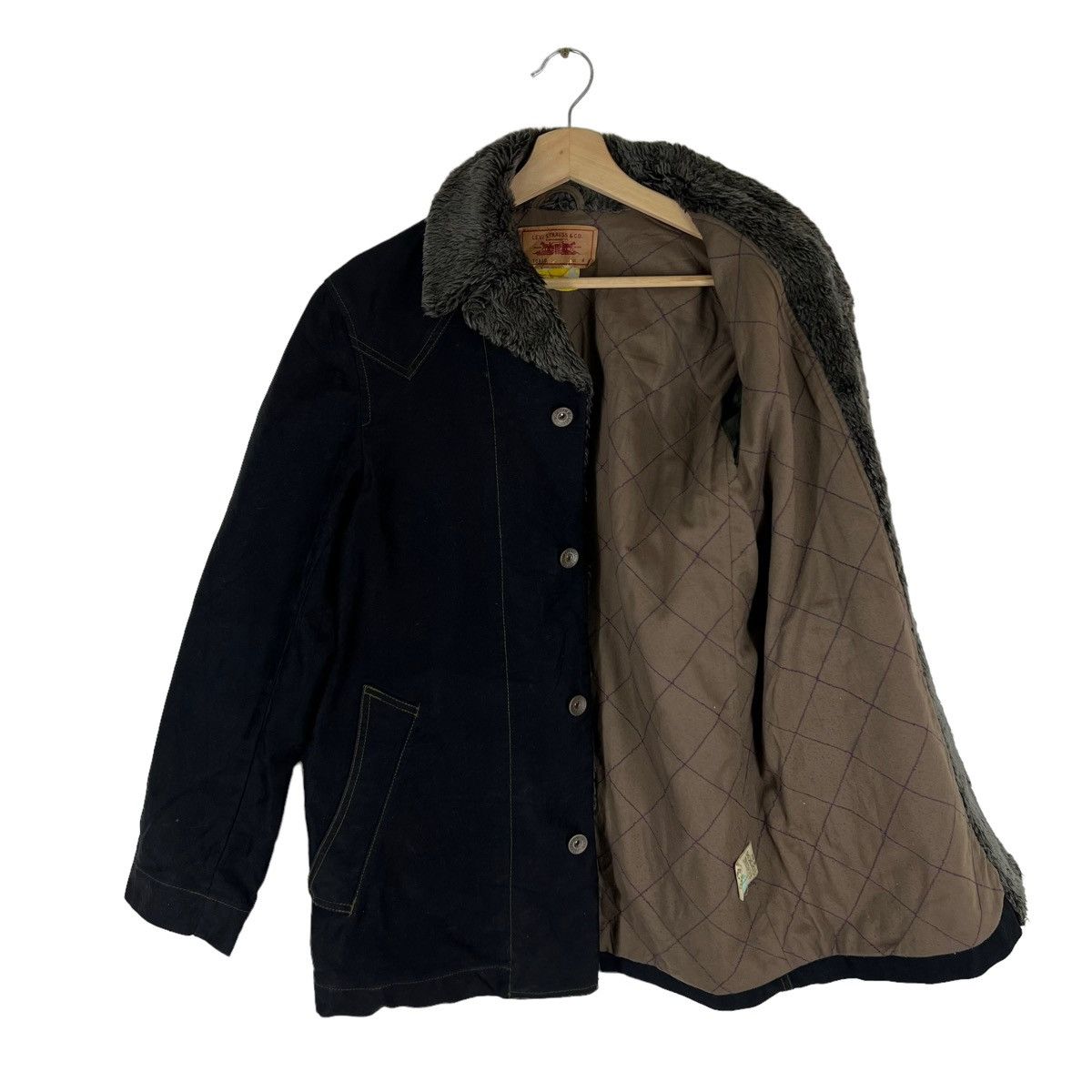 Levi's VINTAGE LEVI’S MINK FUR COLLAR CHORE JACKET Size US M / EU 48-50 / 2 - 10 Thumbnail