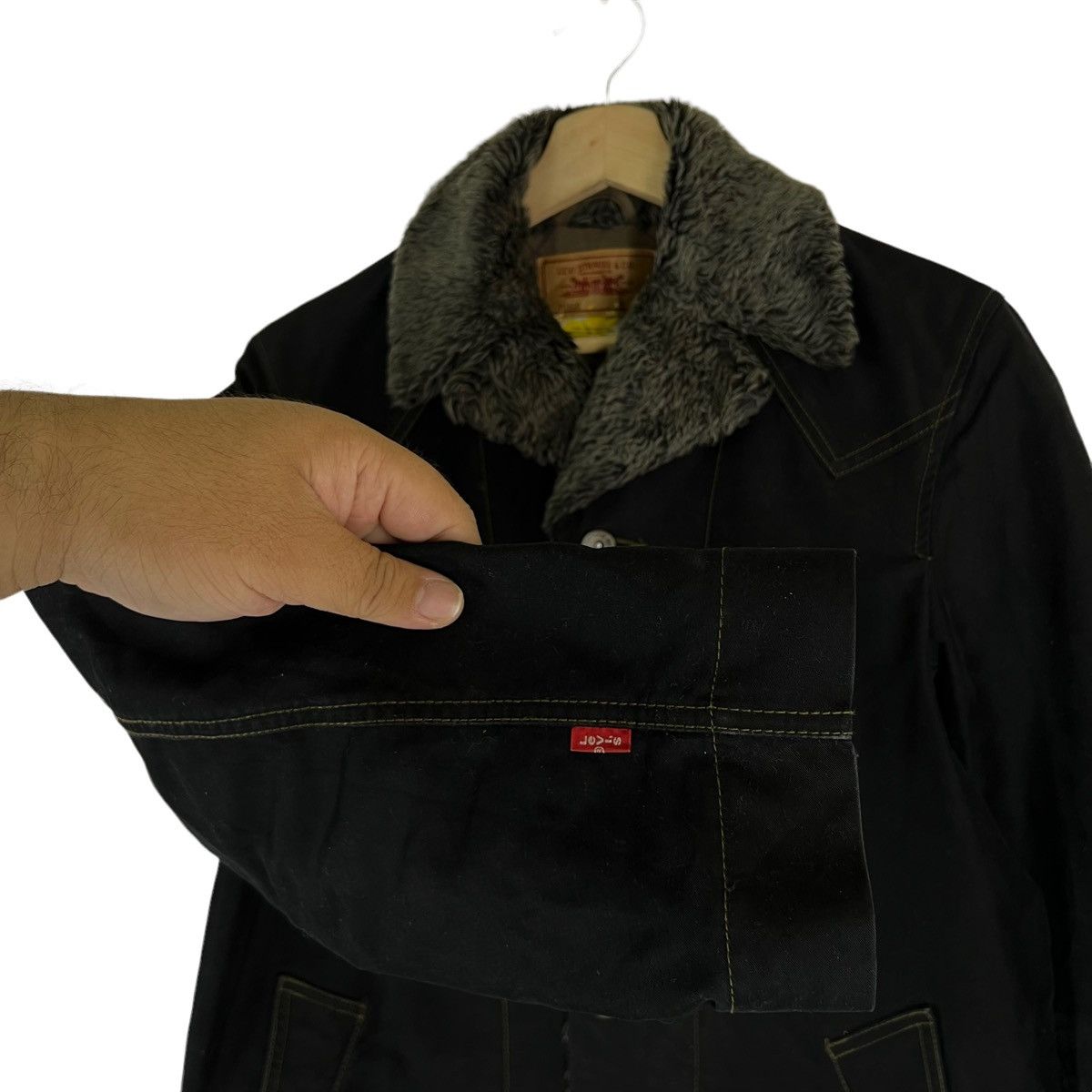 Levi's VINTAGE LEVI’S MINK FUR COLLAR CHORE JACKET Size US M / EU 48-50 / 2 - 9 Thumbnail