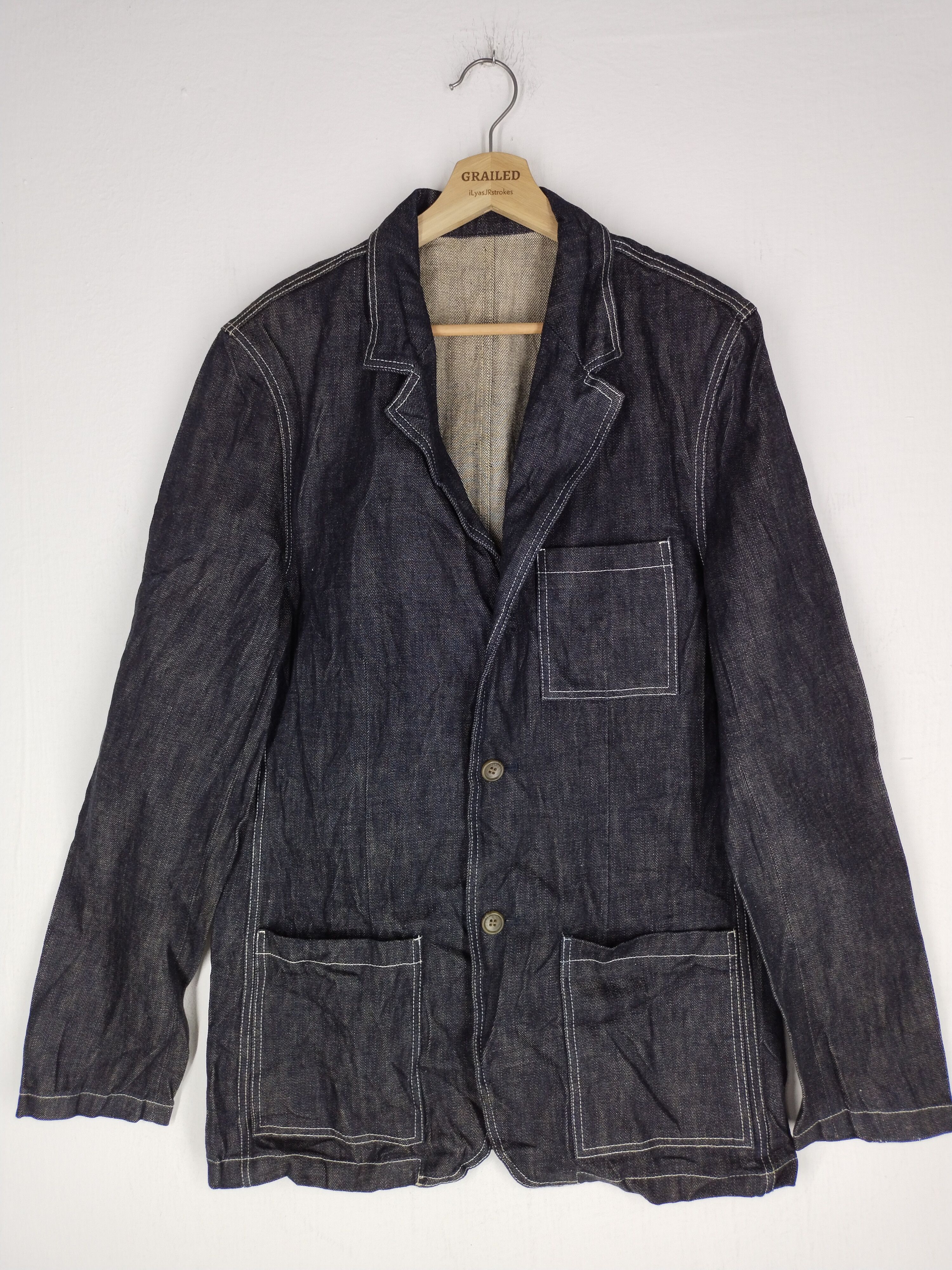 If Six Was Nine 🔥 SKY CONQUEROR DENIM JACKET Size US M / EU 48-50 / 2 - 2 Thumbnail