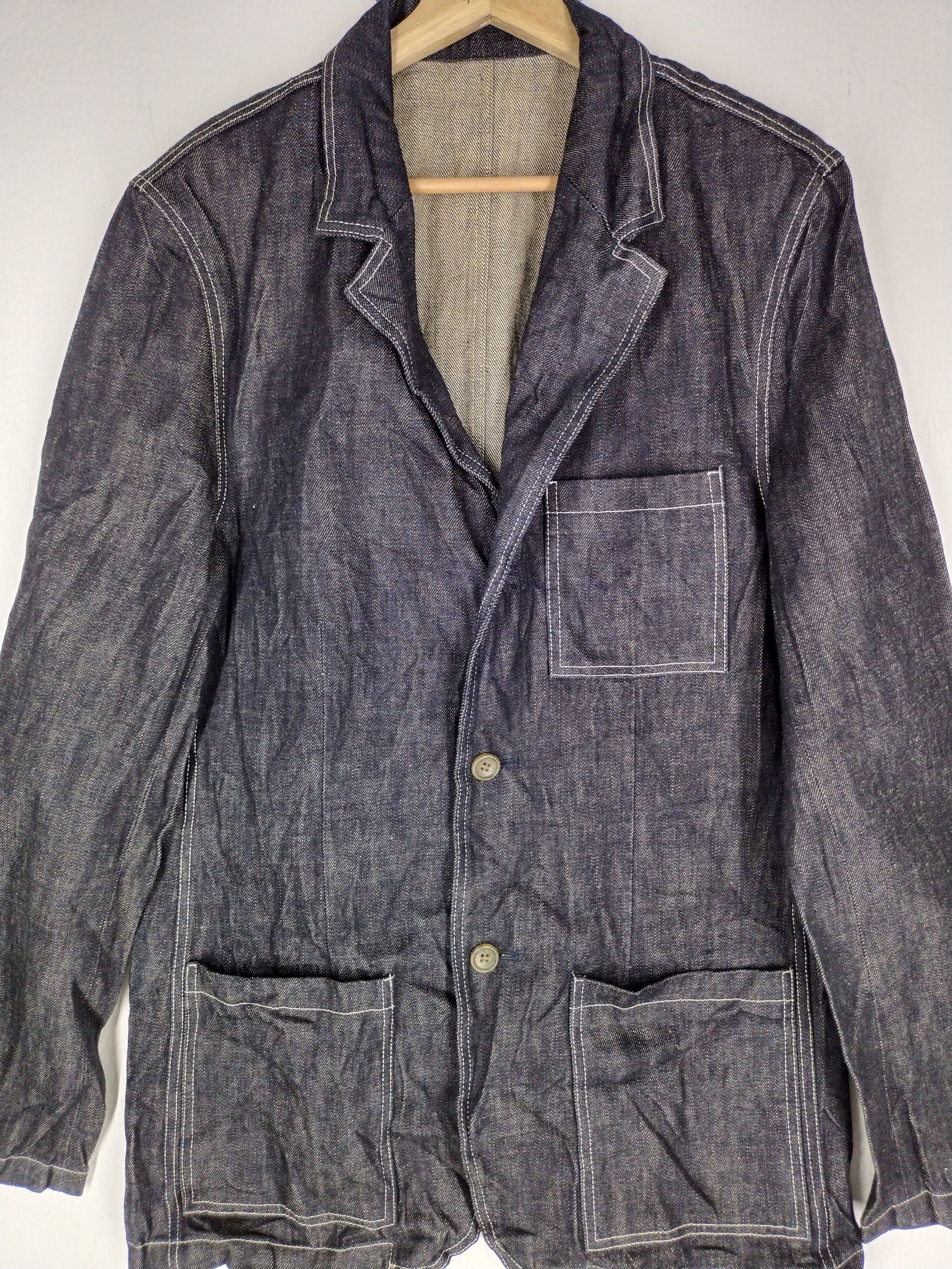 image of Sky High Farm Workwear x Workers Sky Conqueror Denim Jacket, Men's (Size Medium)