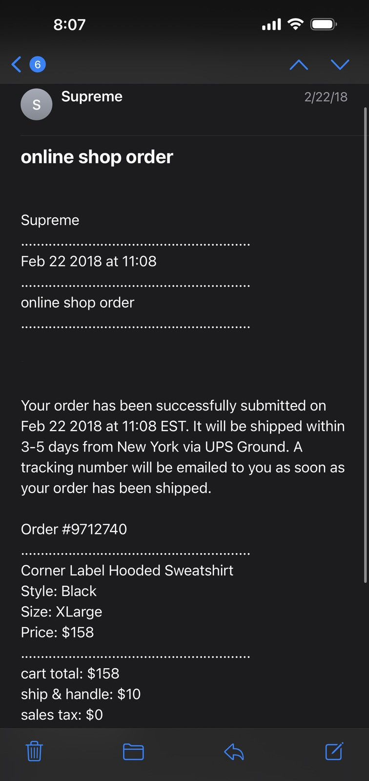 Supreme SUPREME CORNER LABEL HOODED SWEATSHIRT Size US XL / EU 56 / 4 - 8 Thumbnail
