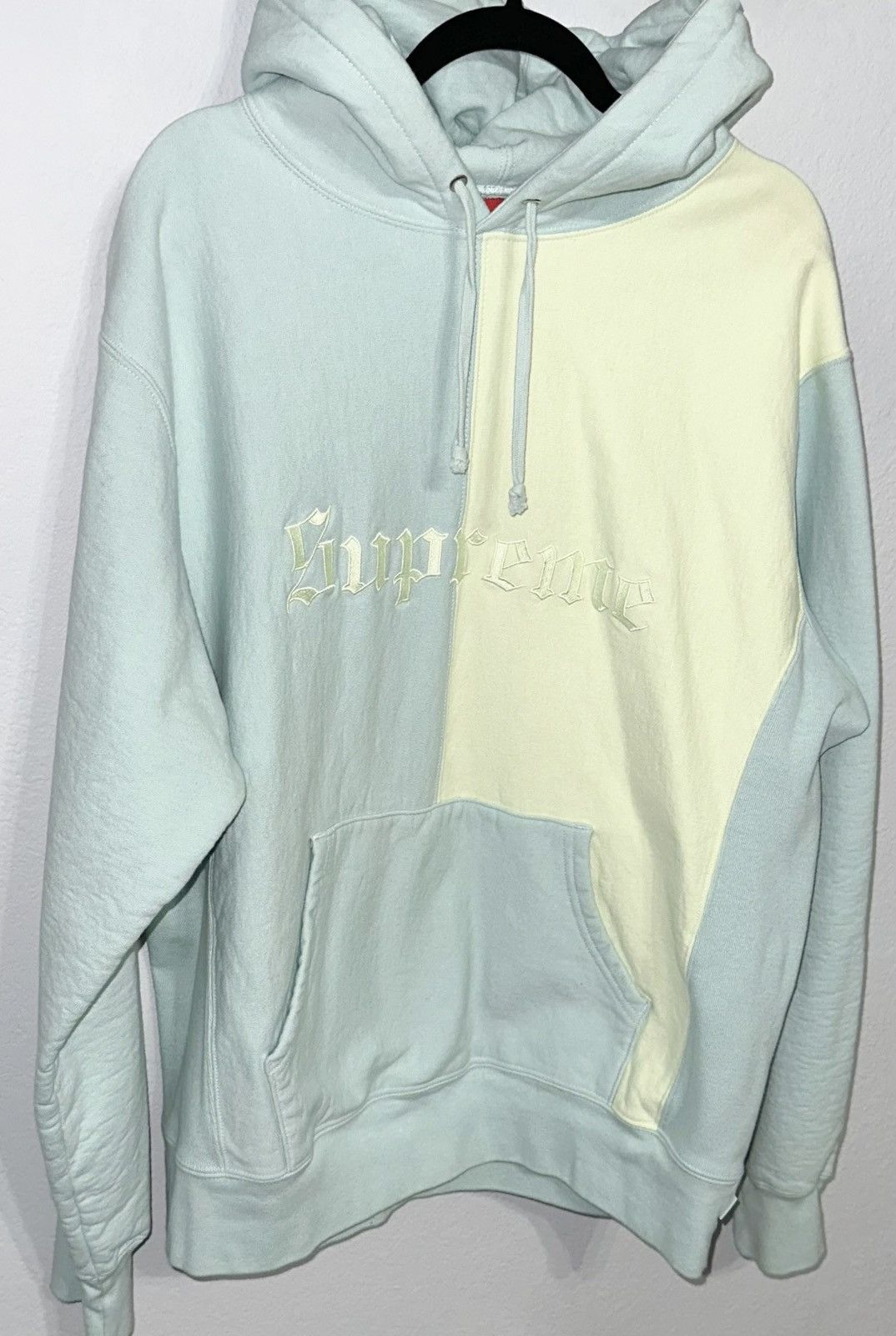 Supreme SUPREME SPLIT OLD ENGLISH HOODIE | Grailed