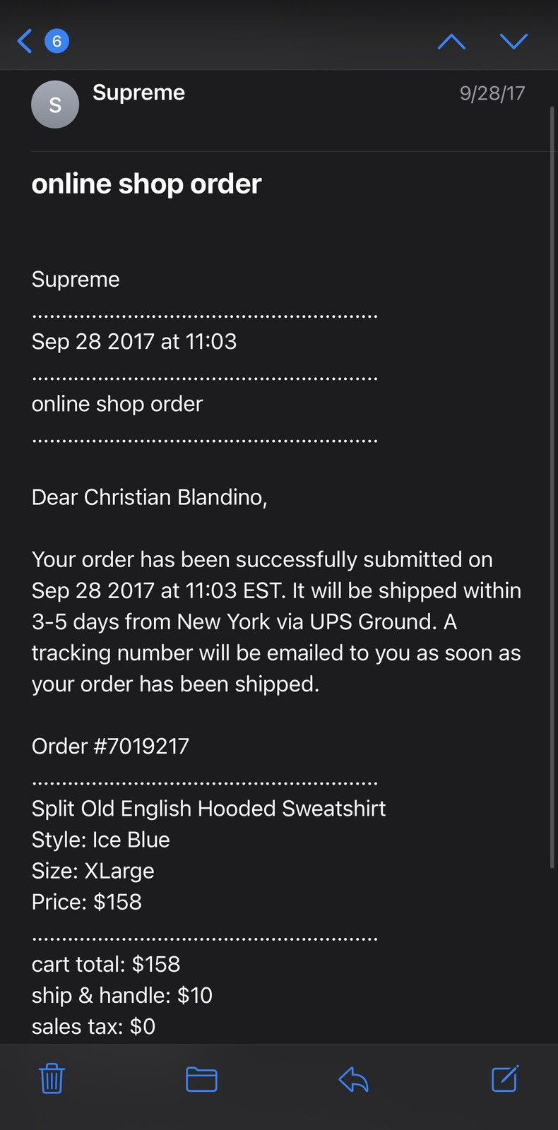 Supreme SUPREME SPLIT OLD ENGLISH HOODIE Size US XL / EU 56 / 4 - 10 Thumbnail