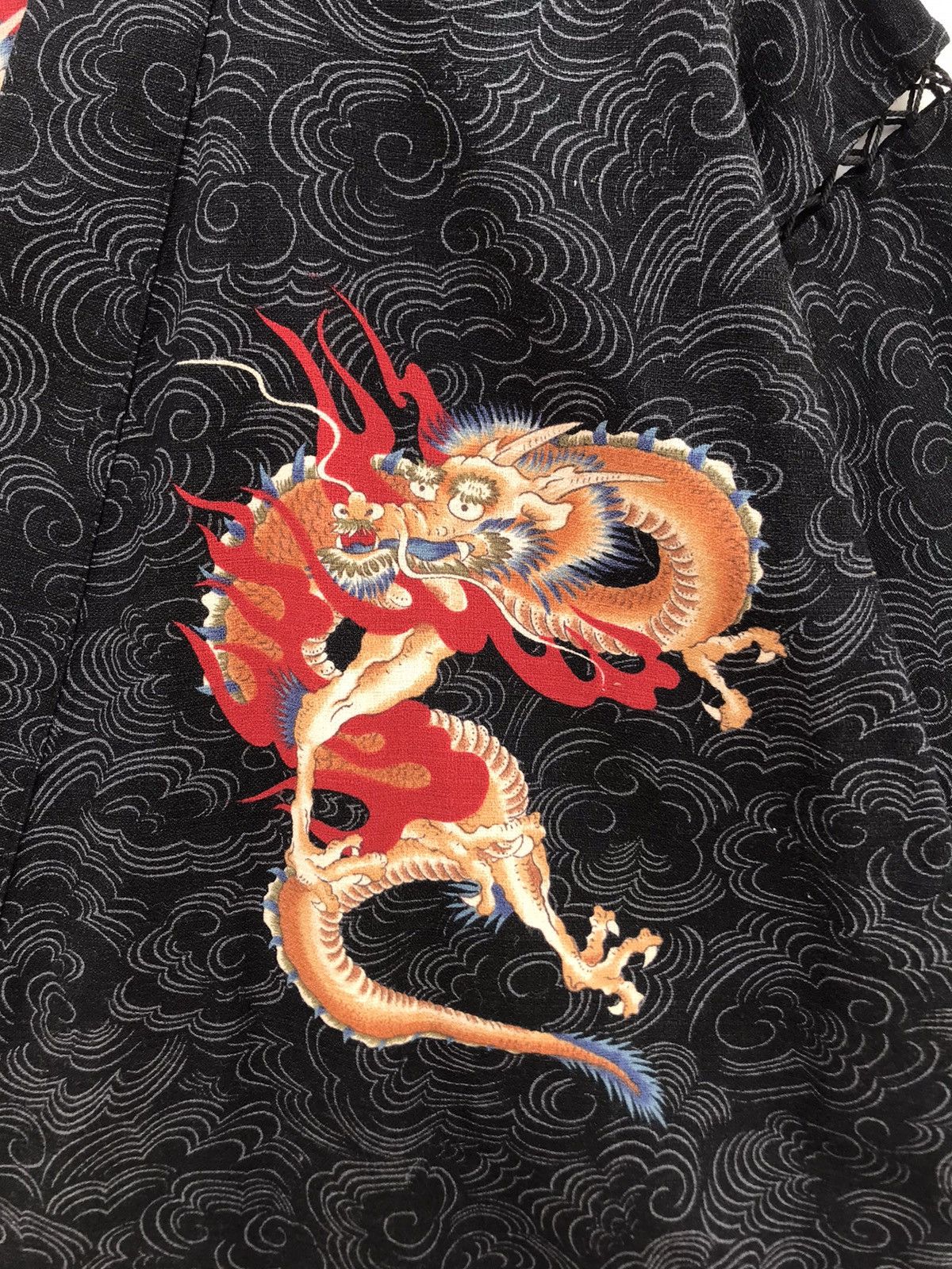 Japanese Brand Vintage Dragon Printed Kimono Sanjuro Jacket Size US L / EU 52-54 / 3 - 3 Thumbnail