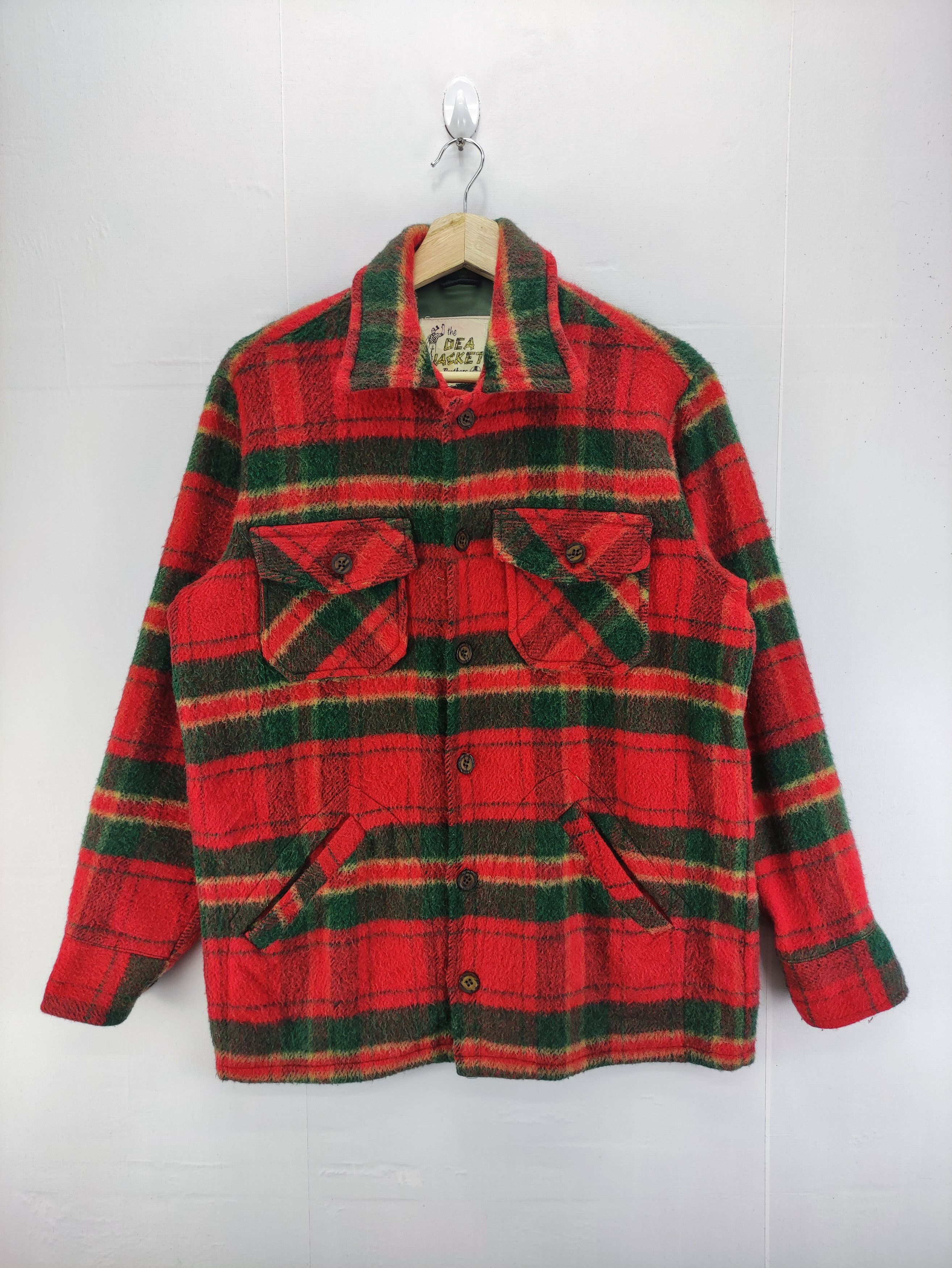 Flannel Vintage Wool Shirt Button Up By Deacon Brothers Size US XL / EU 56 / 4 - 1 Thumbnail