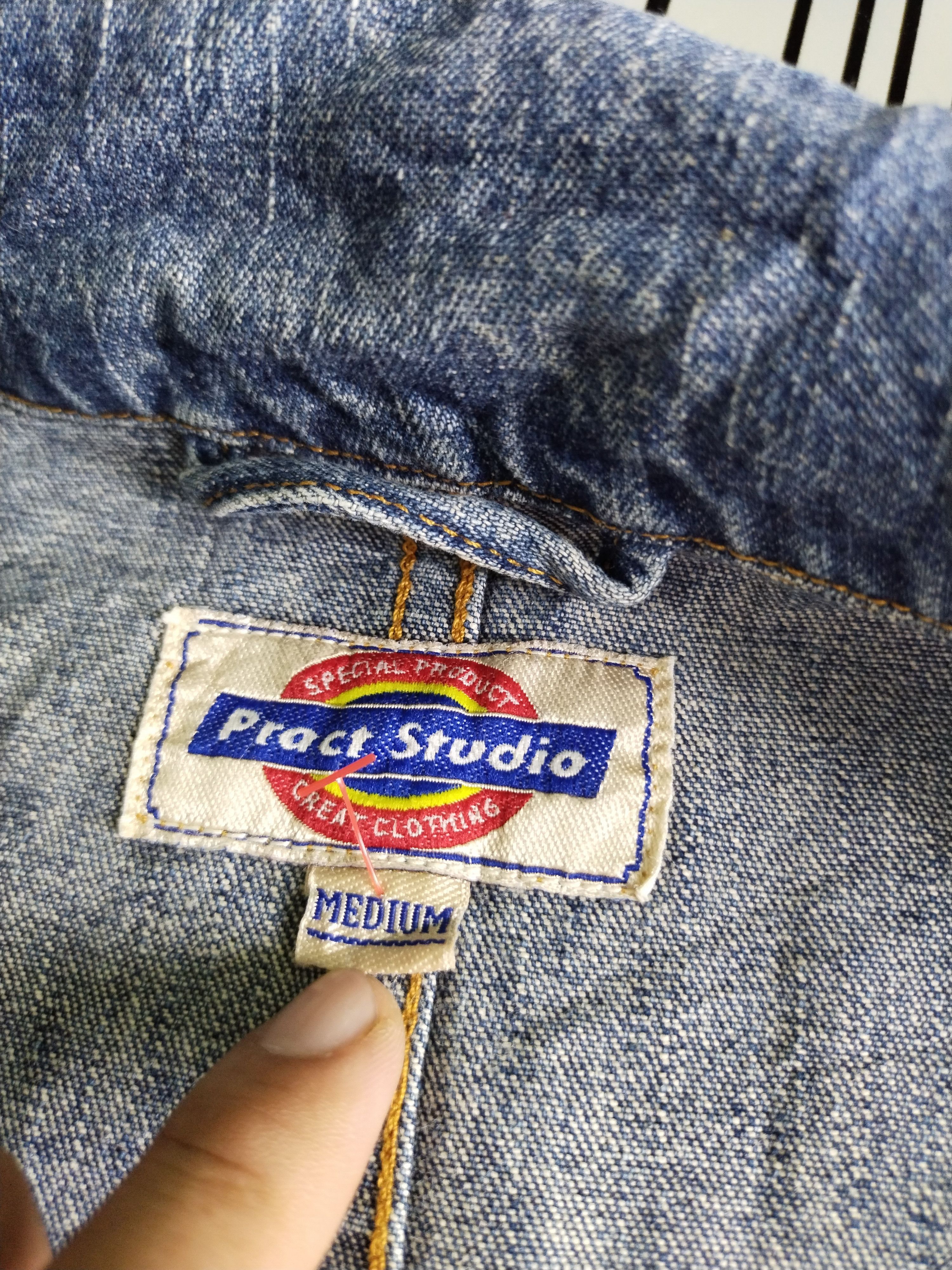 If Six Was Nine × Japanese Brand × Vintage 🔥 VTG PRACT STUDIO BUTTON HICKORY CHORE JACKET Size US M / EU 48-50 / 2 - 10 Thumbnail