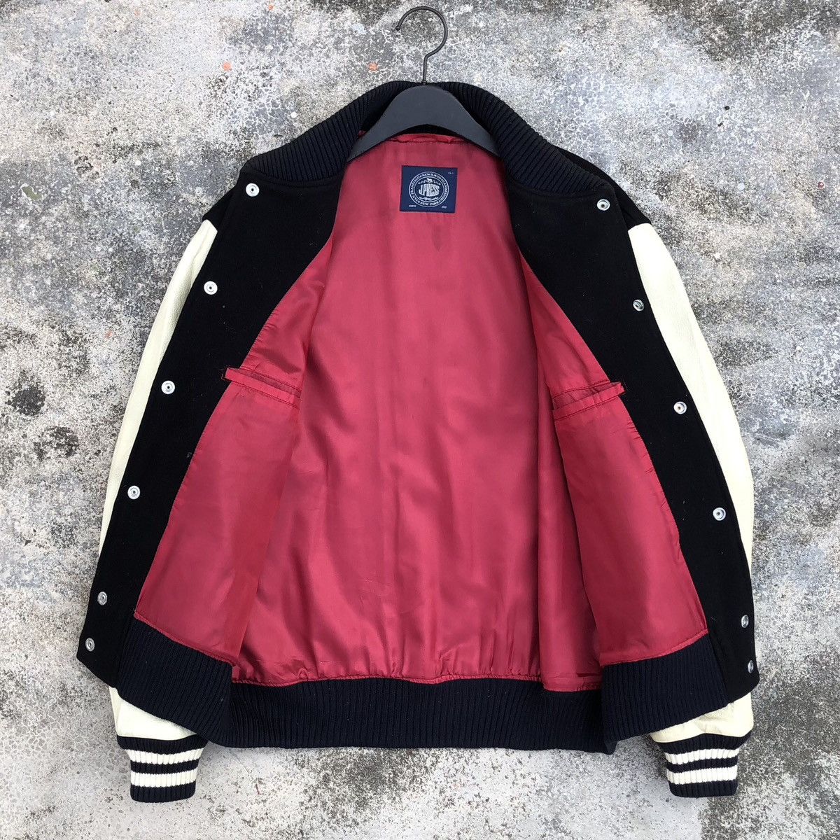 Vintage Vintage J.PRESS Wool Cow Leather Varsity Jacket Size US L / EU 52-54 / 3 - 2 Thumbnail