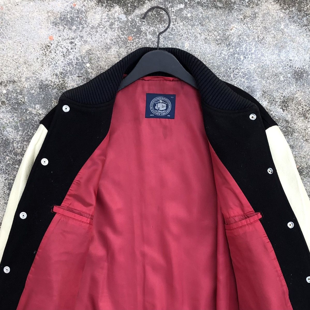 Vintage Vintage J.PRESS Wool Cow Leather Varsity Jacket Size US L / EU 52-54 / 3 - 8 Thumbnail
