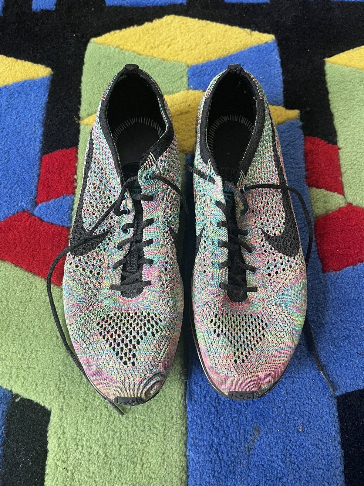 Nike NIKE FLYKNIT RACER MULTI-COLOR 2.0 Size US 10 / EU 43 - 3 Thumbnail