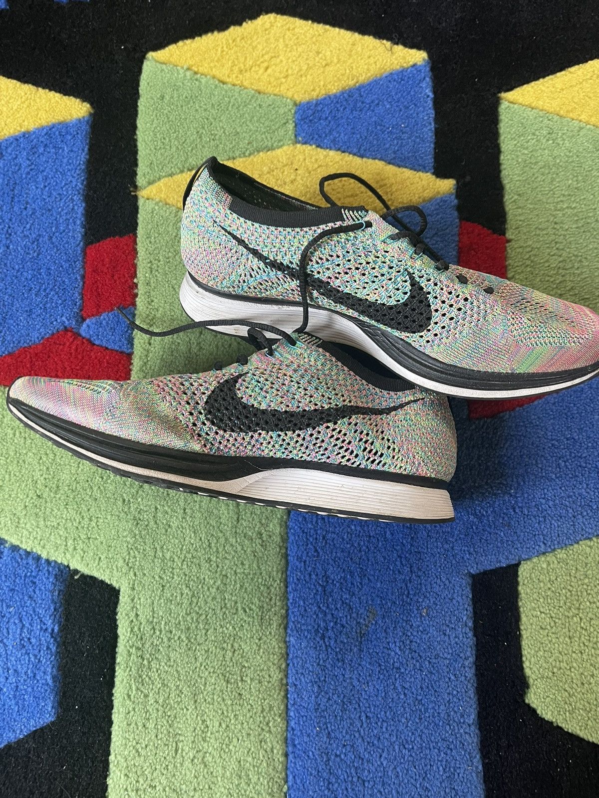 Nike NIKE FLYKNIT RACER MULTI-COLOR 2.0 Size US 10 / EU 43 - 2 Thumbnail