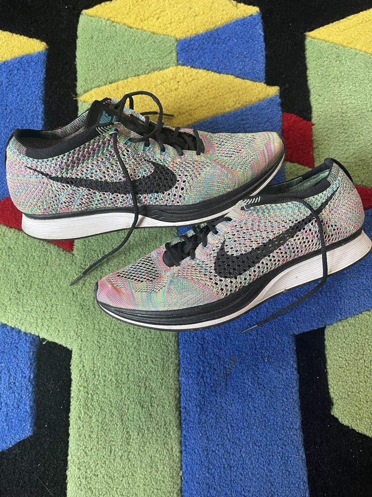 Nike NIKE FLYKNIT RACER MULTI-COLOR 2.0 Size US 10 / EU 43 - 1 Thumbnail