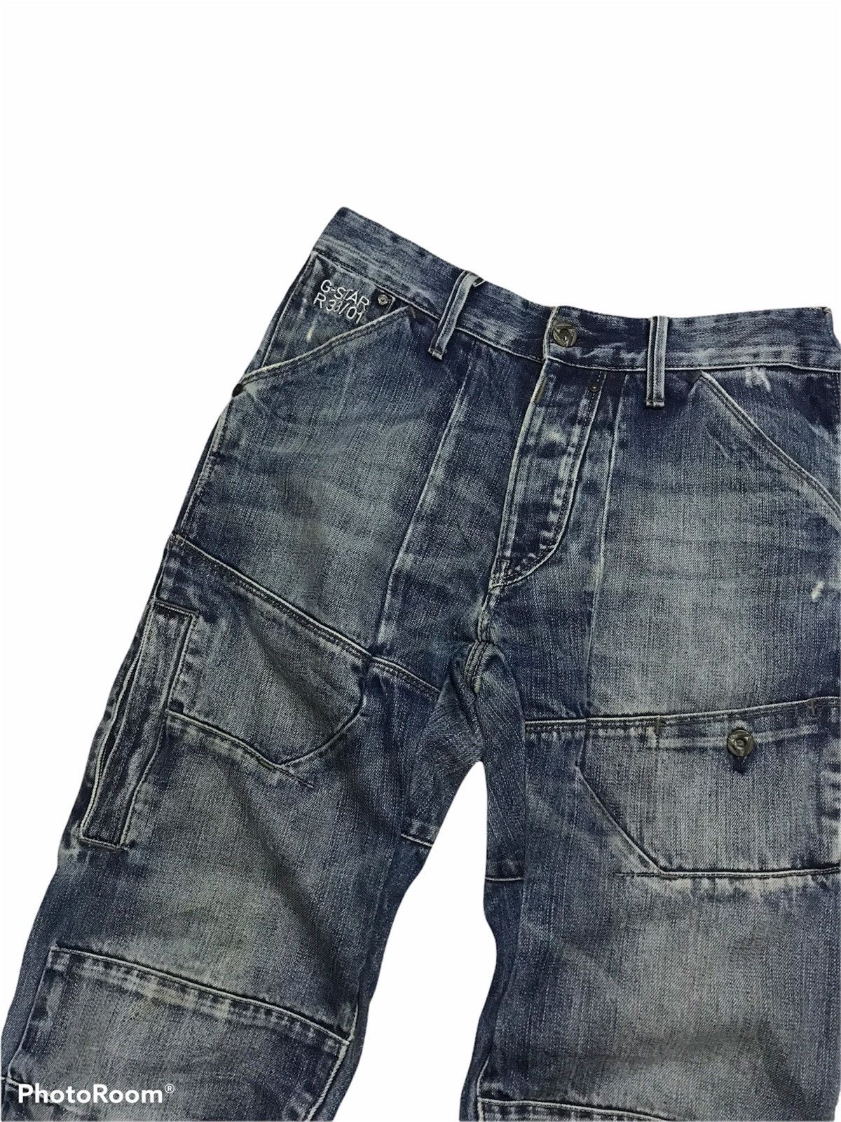 G-Star 💥Vintage Gstar raw Biker Denim Size US 30 / EU 46 - 6 Thumbnail