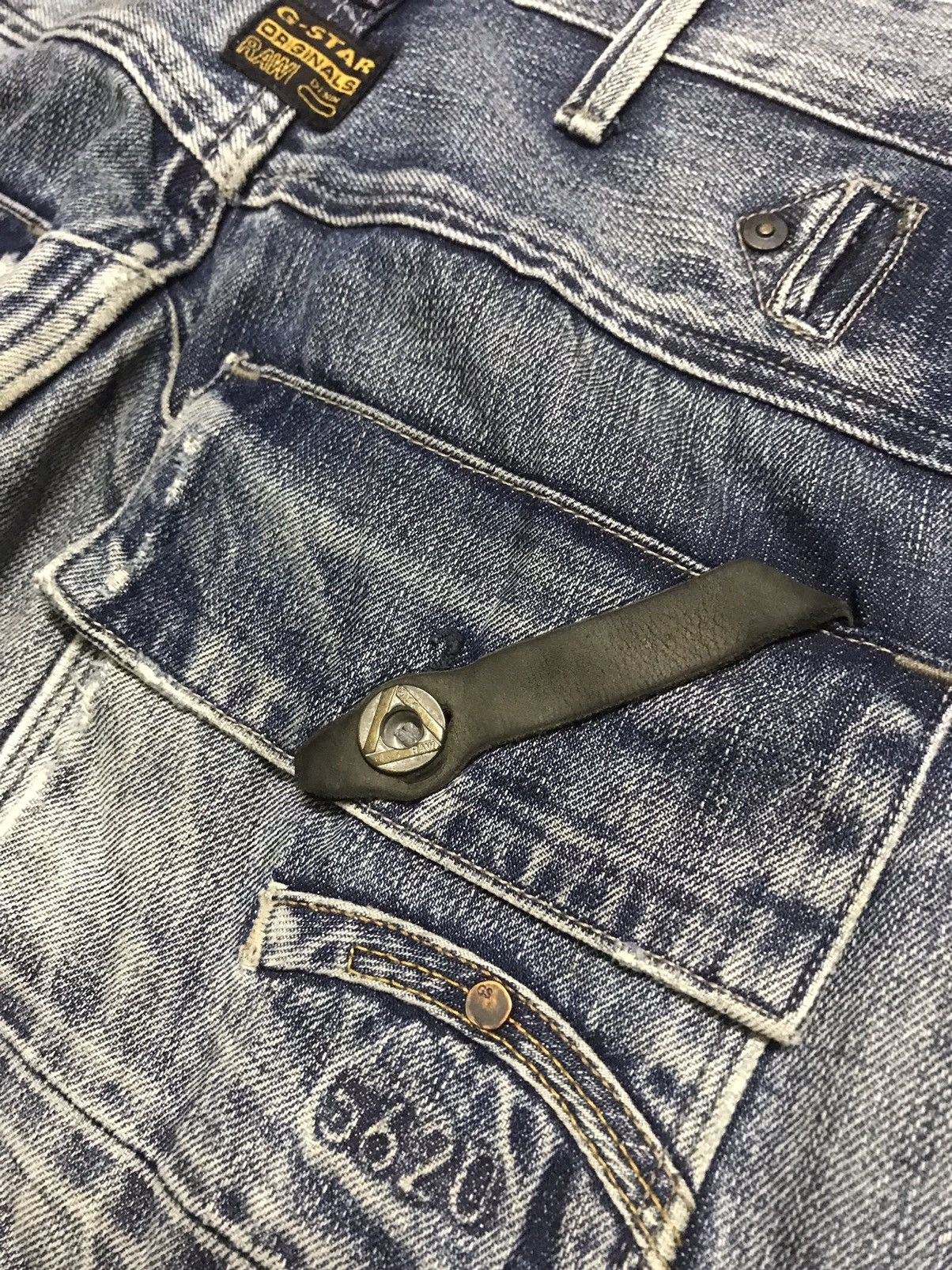 G-Star 💥Vintage Gstar raw Biker Denim Size US 30 / EU 46 - 9 Thumbnail