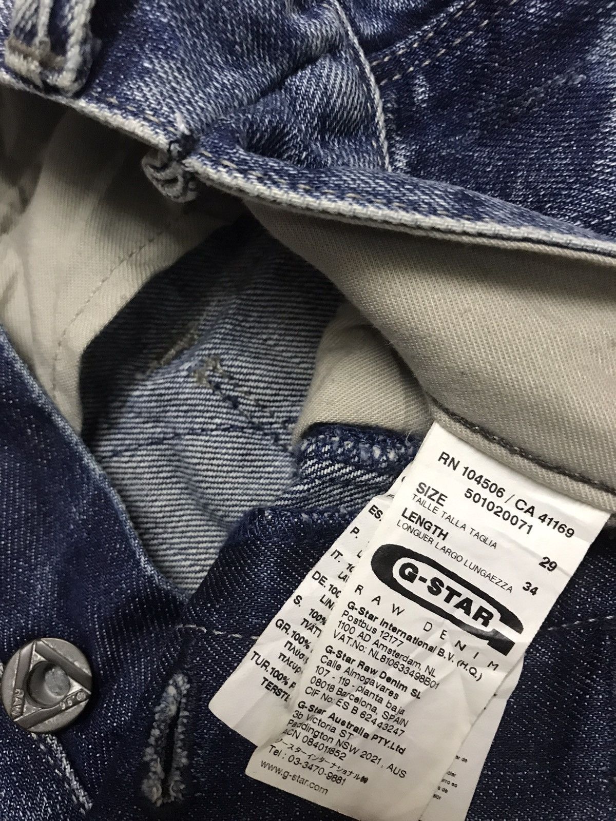 G-Star 💥Vintage Gstar raw Biker Denim Size US 30 / EU 46 - 10 Thumbnail