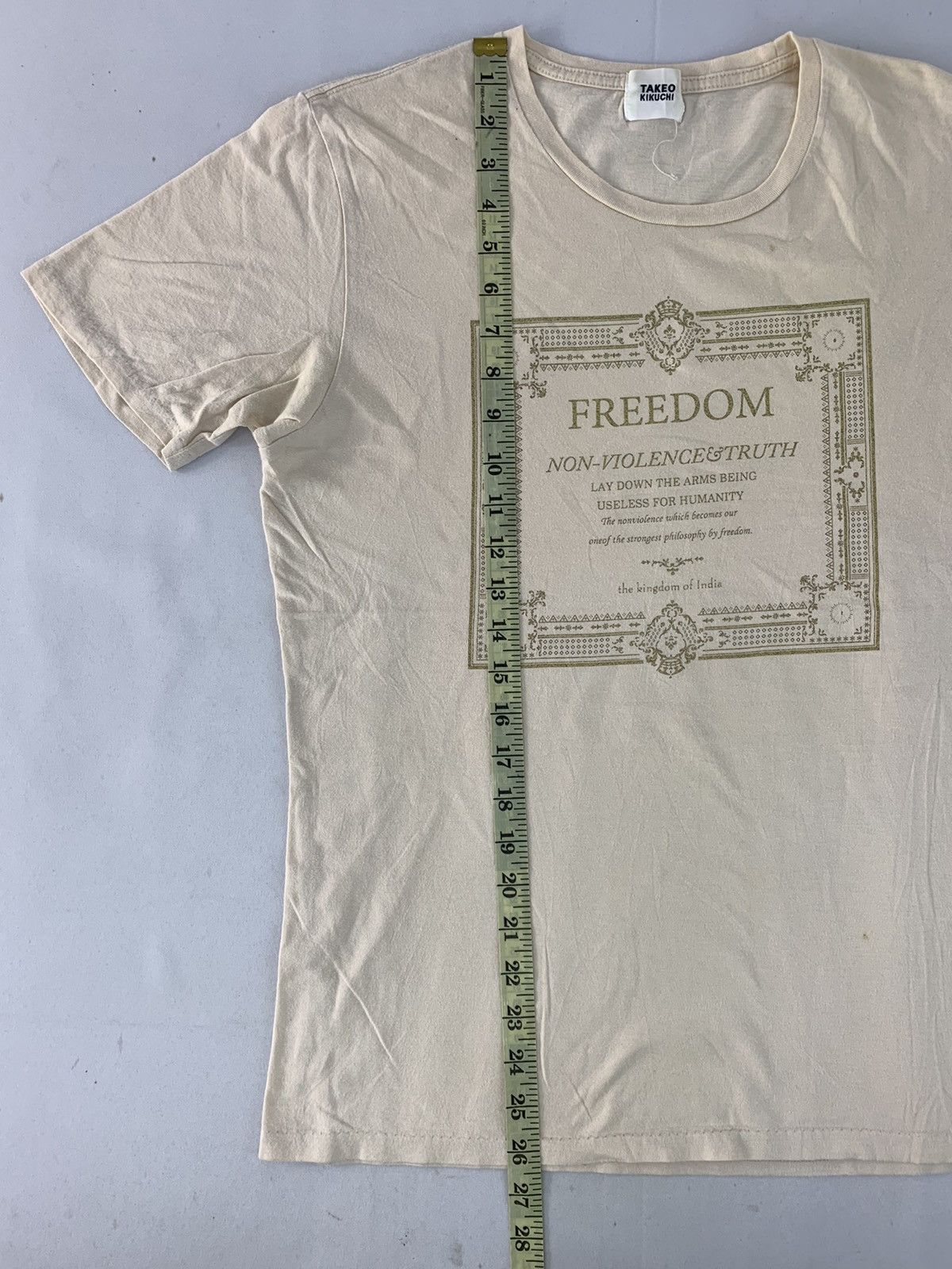Takeo Kikuchi Takeo Kikuci Freedom NonViolence Truth Certificate Frame Tee Size US M / EU 48-50 / 2 - 7 Thumbnail