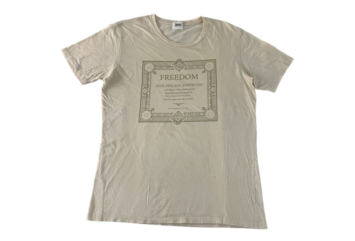 Takeo Kikuci Freedom NonViolence Truth Certificate Frame Tee