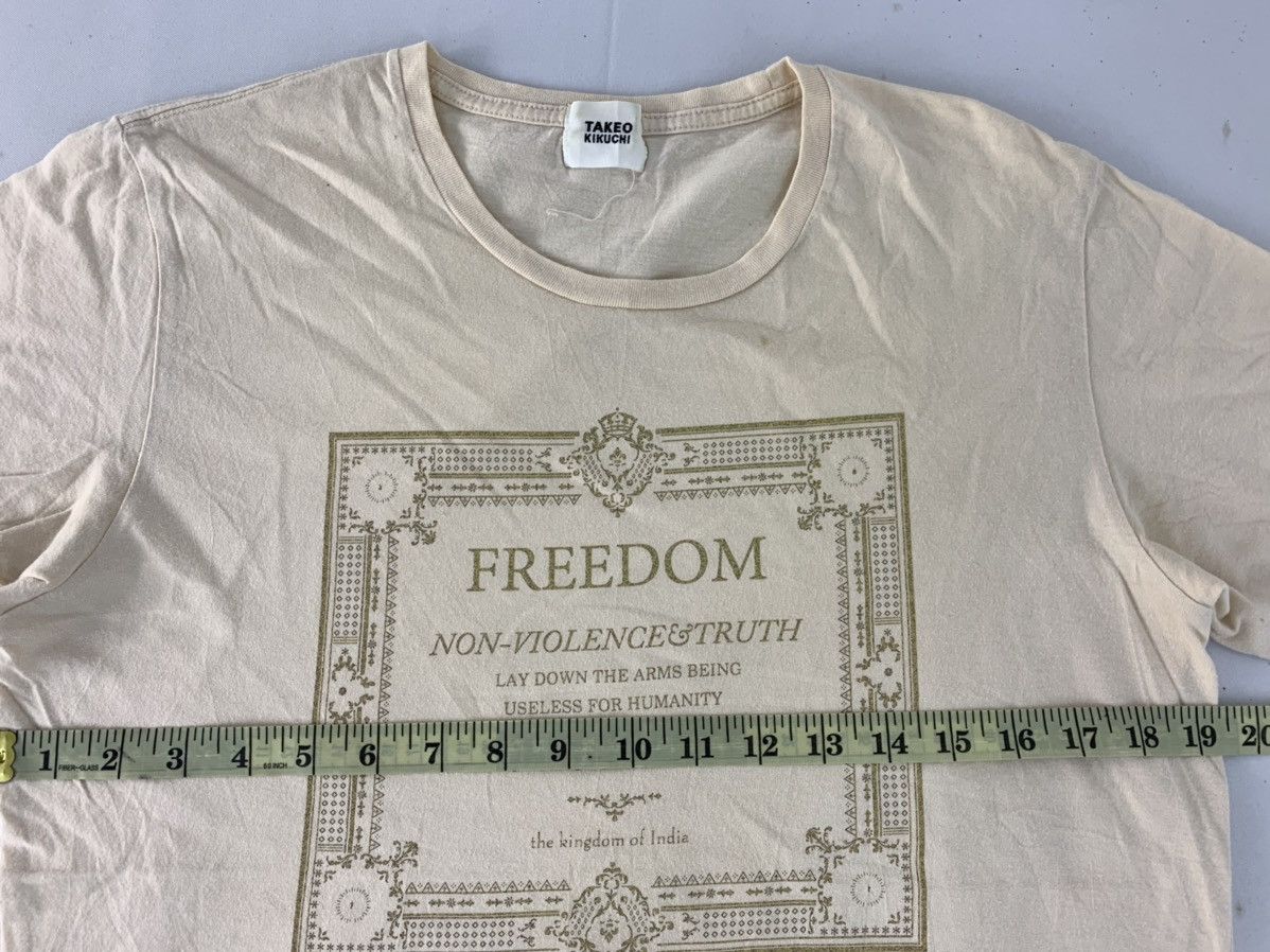 Takeo Kikuchi Takeo Kikuci Freedom NonViolence Truth Certificate Frame Tee Size US M / EU 48-50 / 2 - 6 Thumbnail