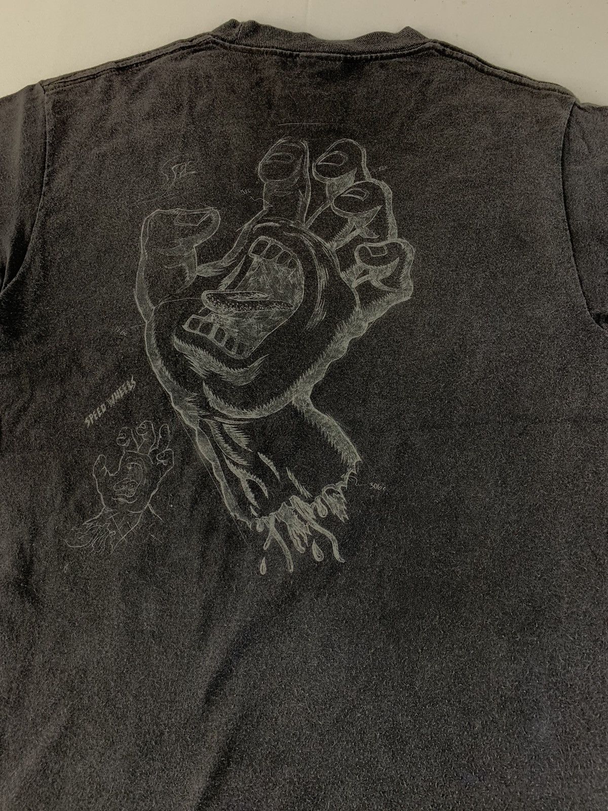 Santa Cruz Skateboards Santa Cruz Skateboard Speed Wheel Screaming Hand Printed Tee Size US S / EU 44-46 / 1 - 4 Thumbnail