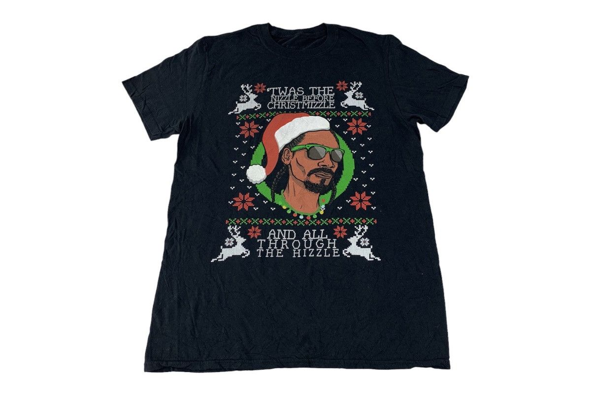 image of Hype x Snoop Dogg Snoop Dog Twas Nizzle Before Christmas Rapper Special Tee in Blueblack (Size Medi
