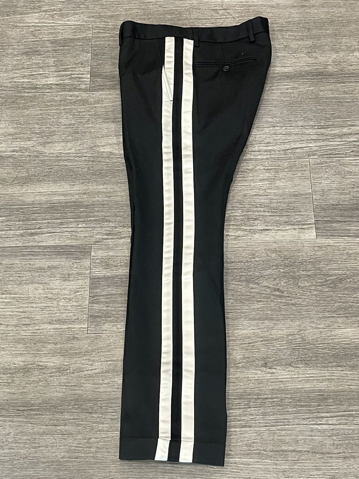 Balmain Balmain Satin Striped Wool Trousers $1350 Sz 48 Size US 30 / EU 46 - 2 Thumbnail