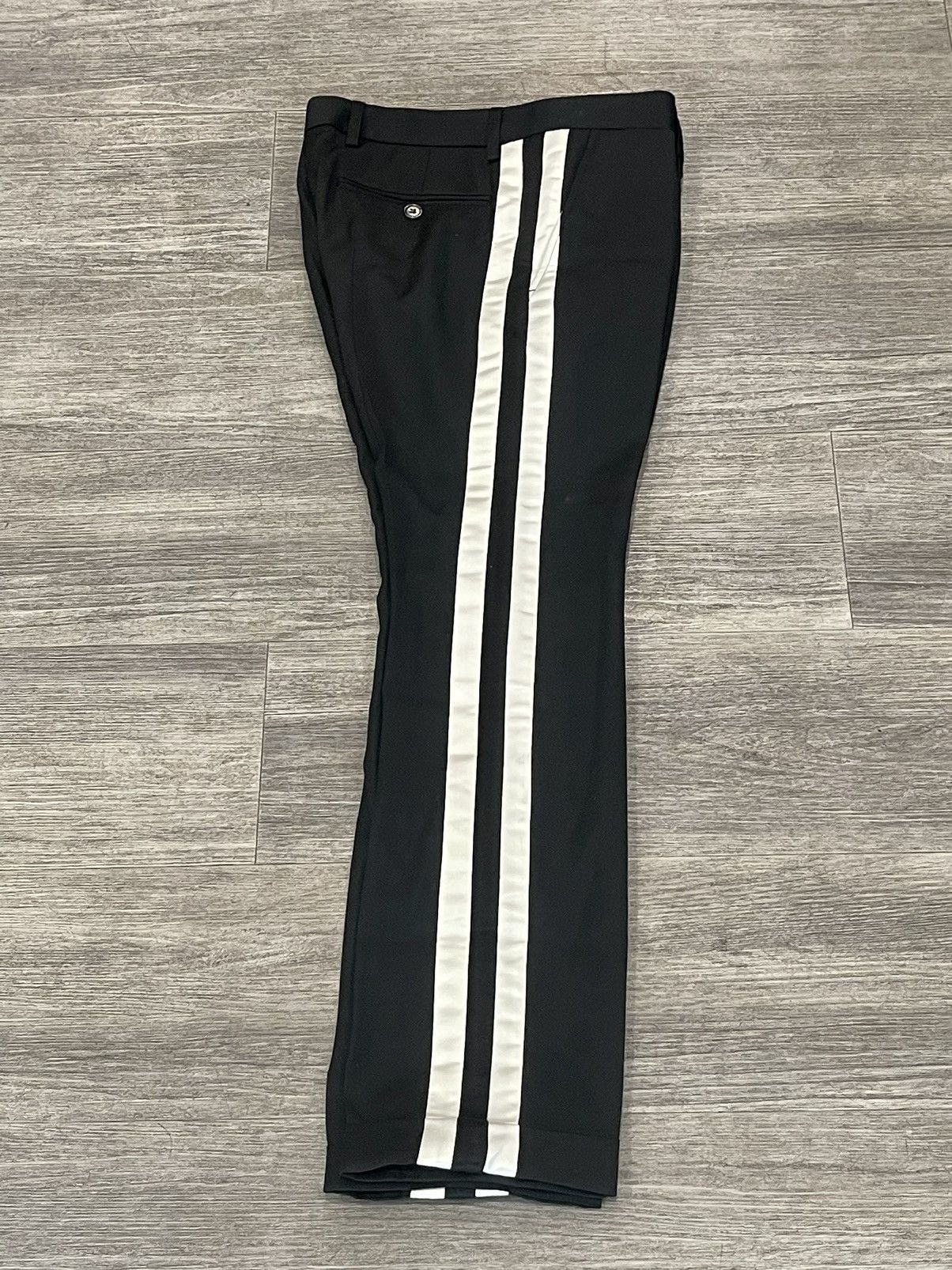 Balmain Balmain Satin Striped Wool Trousers $1350 Sz 48 Size US 30 / EU 46 - 4 Thumbnail