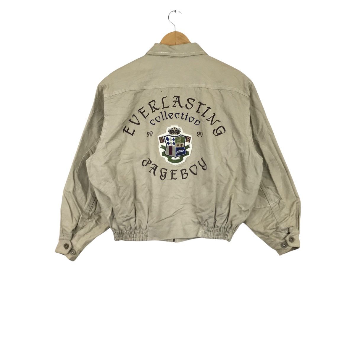 Canvas × Japanese Brand × Vintage Vintage Page Boy Canvas Jacket Big Logo At The Back Vintage Size US M / EU 48-50 / 2 - 4 Thumbnail
